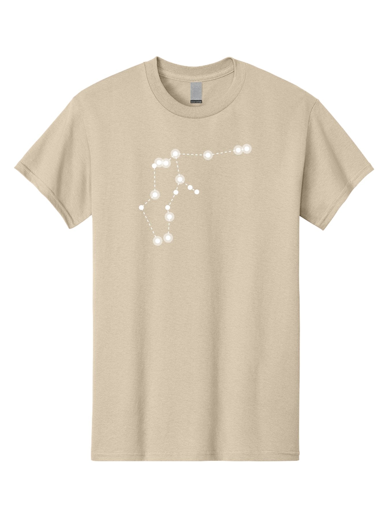 Constellation Men'S Graphic Tee, 100% Cotton, Comfortable Casual Summer Wear, Machine Washable, Stars Connected By Dotted Lines, Glowing White Dots, Celestial Navigation, Astronomy, Constellations, Starry Night Sky, Nighttime, Aac289 6