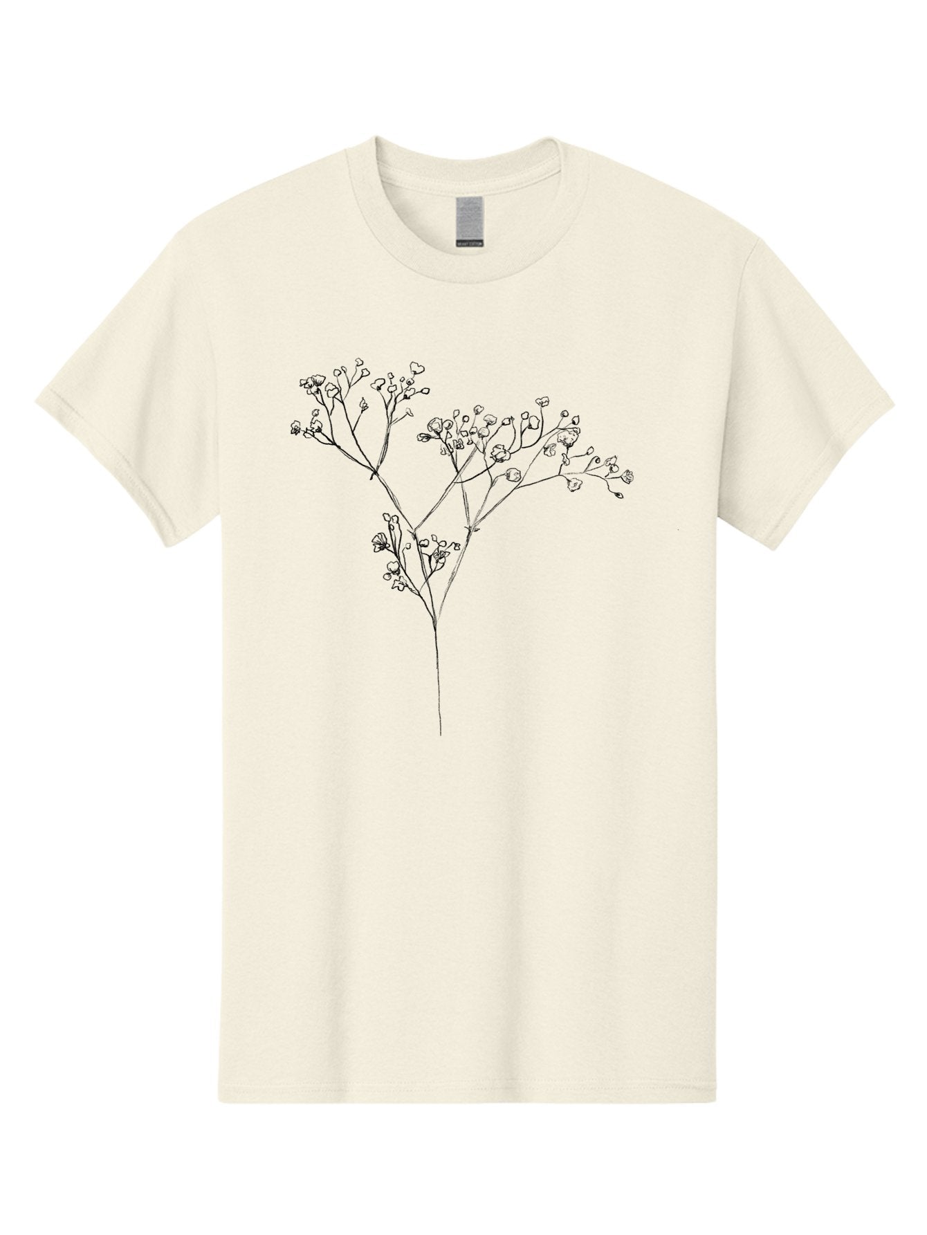 Baby-S-Breath Men'S Graphic Tee, 100% Cotton, Comfortable Casual Summer Wear, Machine Washable, Gypsophila Flowers, Delicate Flowers, Baby'S Breath, Floral Arrangements, Wedding Decor, Minimalist Design, Simple Elegance, Floral Beauty Aac291