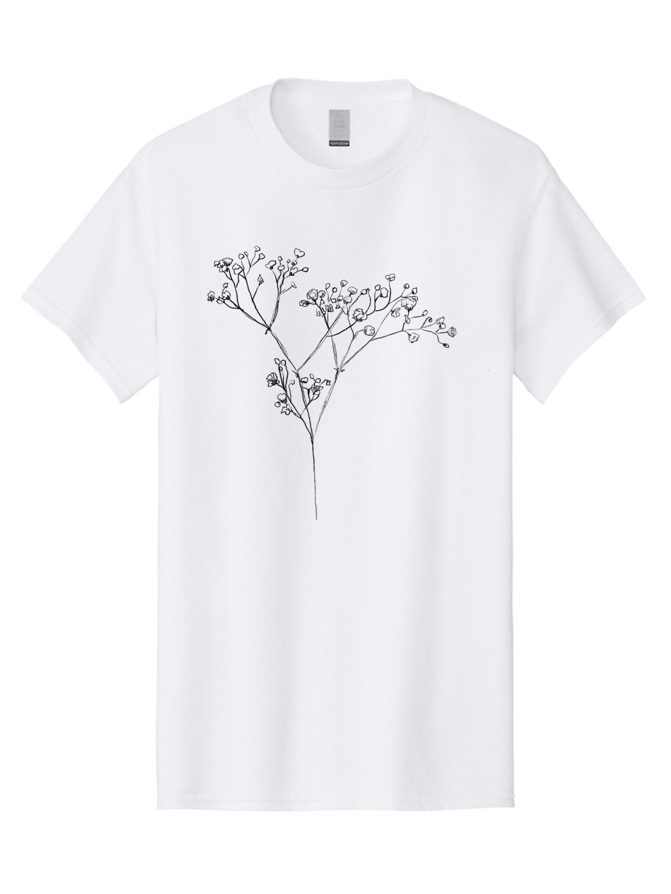 Baby-S-Breath Men'S Graphic Tee, 100% Cotton, Comfortable Casual Summer Wear, Machine Washable, Gypsophila Flowers, Delicate Flowers, Baby'S Breath, Floral Arrangements, Wedding Decor, Minimalist Design, Simple Elegance, Floral Beauty Aac291 7