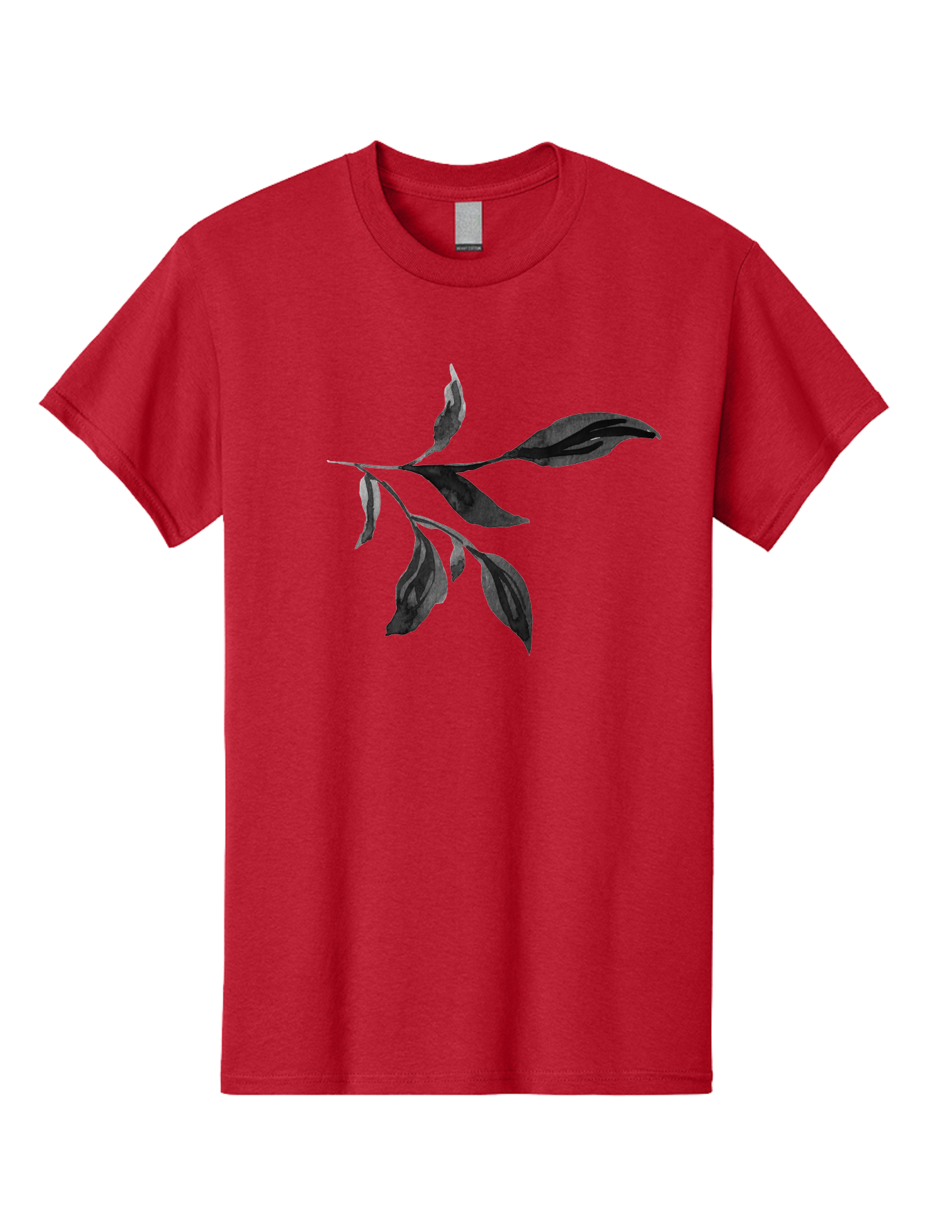 Black-Leaves Men'S Graphic Tee, 100% Cotton, Comfortable Casual Summer Wear, Machine Washable, Black Leaves, Foliage, Botanical Illustration, Leafy Branch, Dark Foliage, Minimalist Design, Simple Graphics, Nature-Inspired Art, Leaf Arrangement Aac294 19
