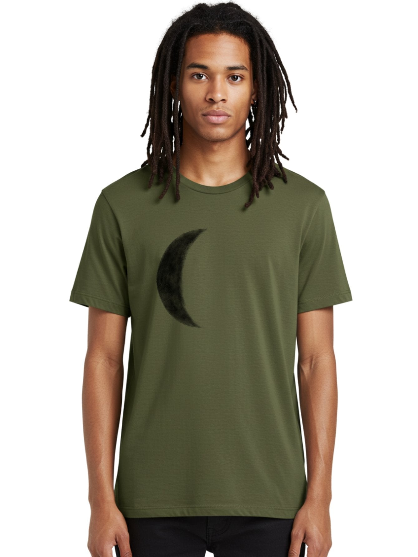 Crescent-Moon Men'S Graphic Tee, 100% Cotton, Comfortable Casual Summer Wear, Machine Washable, Crescent Moon, Lunar Phase, Moon Shape, Dark Moon, Night Sky, Celestial Body, Astronomy, Moonlight Aac298 25