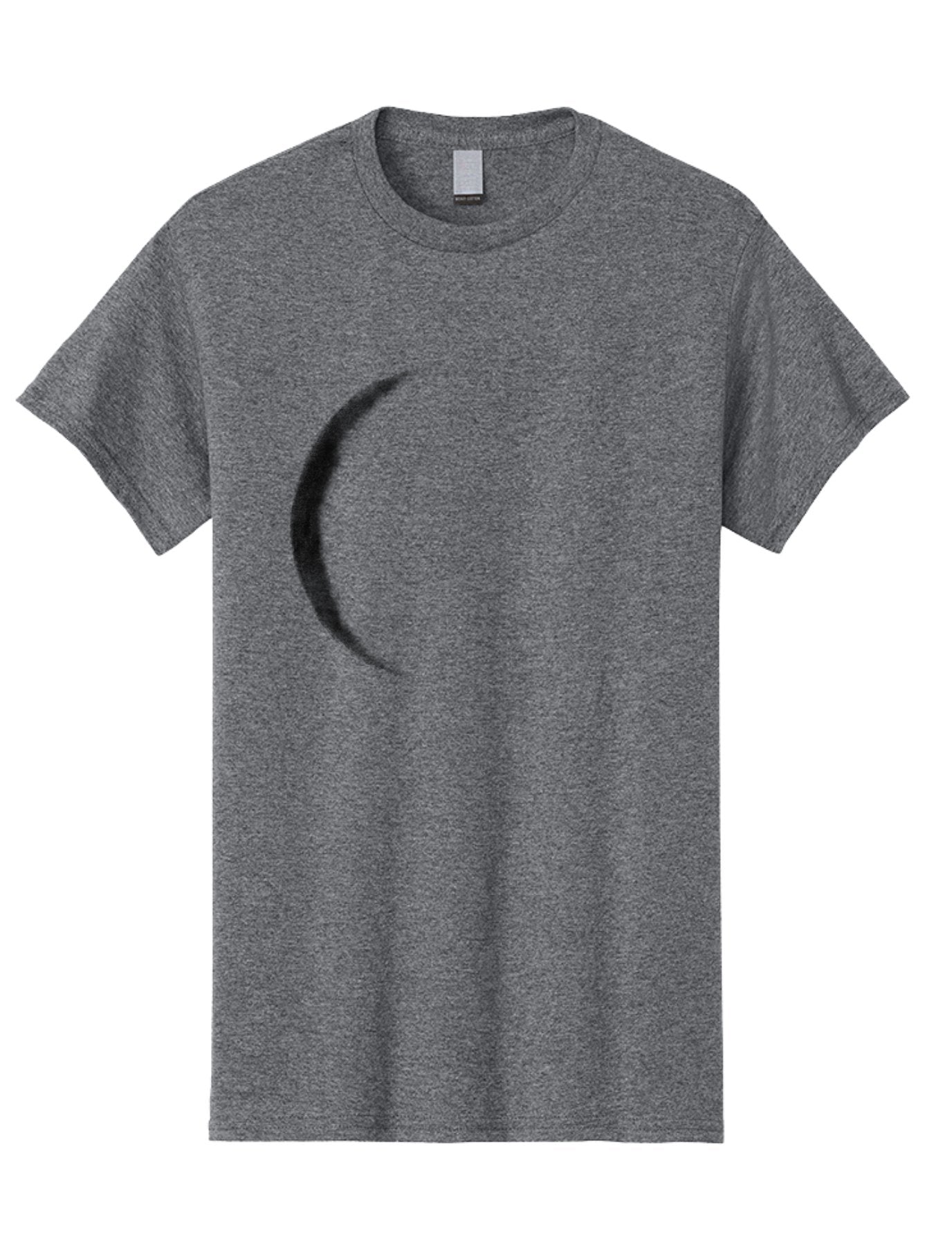 Crescent-Shape Men'S Graphic Tee, 100% Cotton, Comfortable Casual Summer Wear, Machine Washable, Lunar Eclipse, Crescent Moon, Night Sky, Astronomy, Celestial Body, Moon Phase, Space Aac299