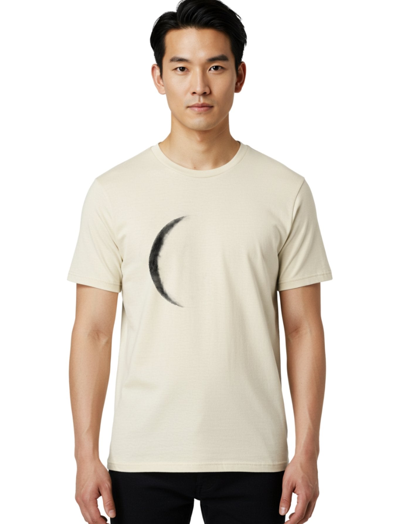 Crescent-Shape Men'S Graphic Tee, 100% Cotton, Comfortable Casual Summer Wear, Machine Washable, Lunar Eclipse, Crescent Moon, Night Sky, Astronomy, Celestial Body, Moon Phase, Space Aac299 20