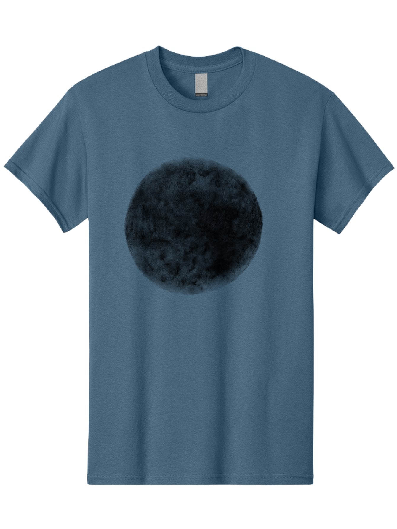 Dark-Green-Circle Men'S Graphic Tee, 100% Cotton, Comfortable Casual Summer Wear, Machine Washable, Dark Green Textured Circle, Mysterious Design, Abstract Pattern, Celestial Body, Textured Surface, Mysterious Atmosphere Aac301 13