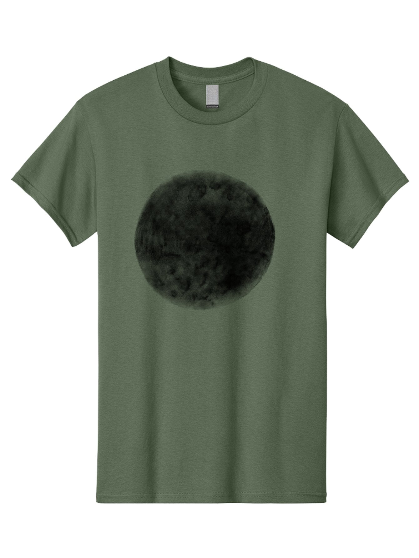 Dark-Green-Circle Men'S Graphic Tee, 100% Cotton, Comfortable Casual Summer Wear, Machine Washable, Dark Green Textured Circle, Mysterious Design, Abstract Pattern, Celestial Body, Textured Surface, Mysterious Atmosphere Aac301 10