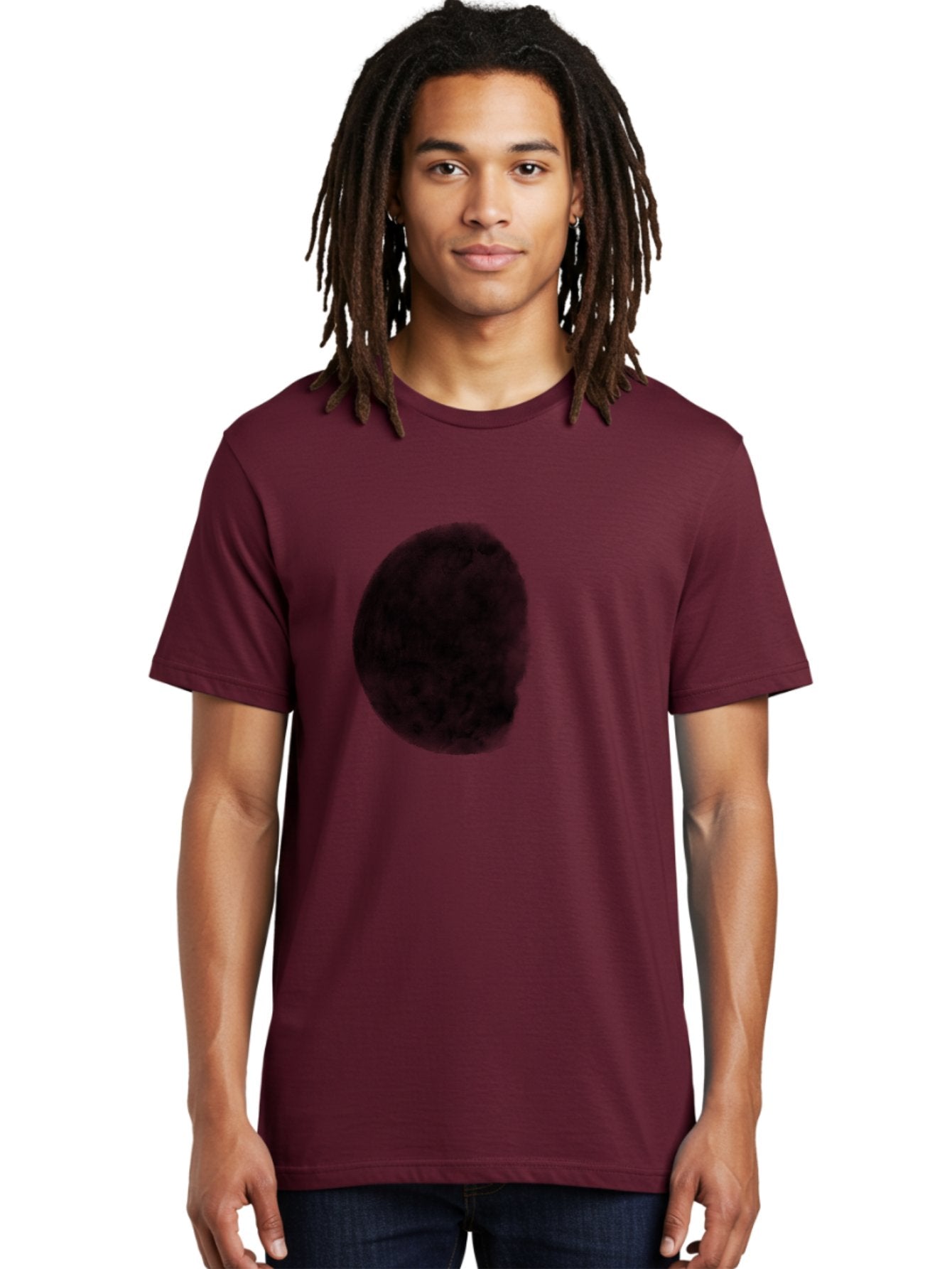 Dark-Orb Men'S Graphic Tee, 100% Cotton, Comfortable Casual Summer Wear, Machine Washable, Dark Green Sphere, Textured Surface, Mysterious Object, Abstract Design, Unique Visual Effect, 3D Rendering, Spherical Shape, Digital Art, Aac302 25