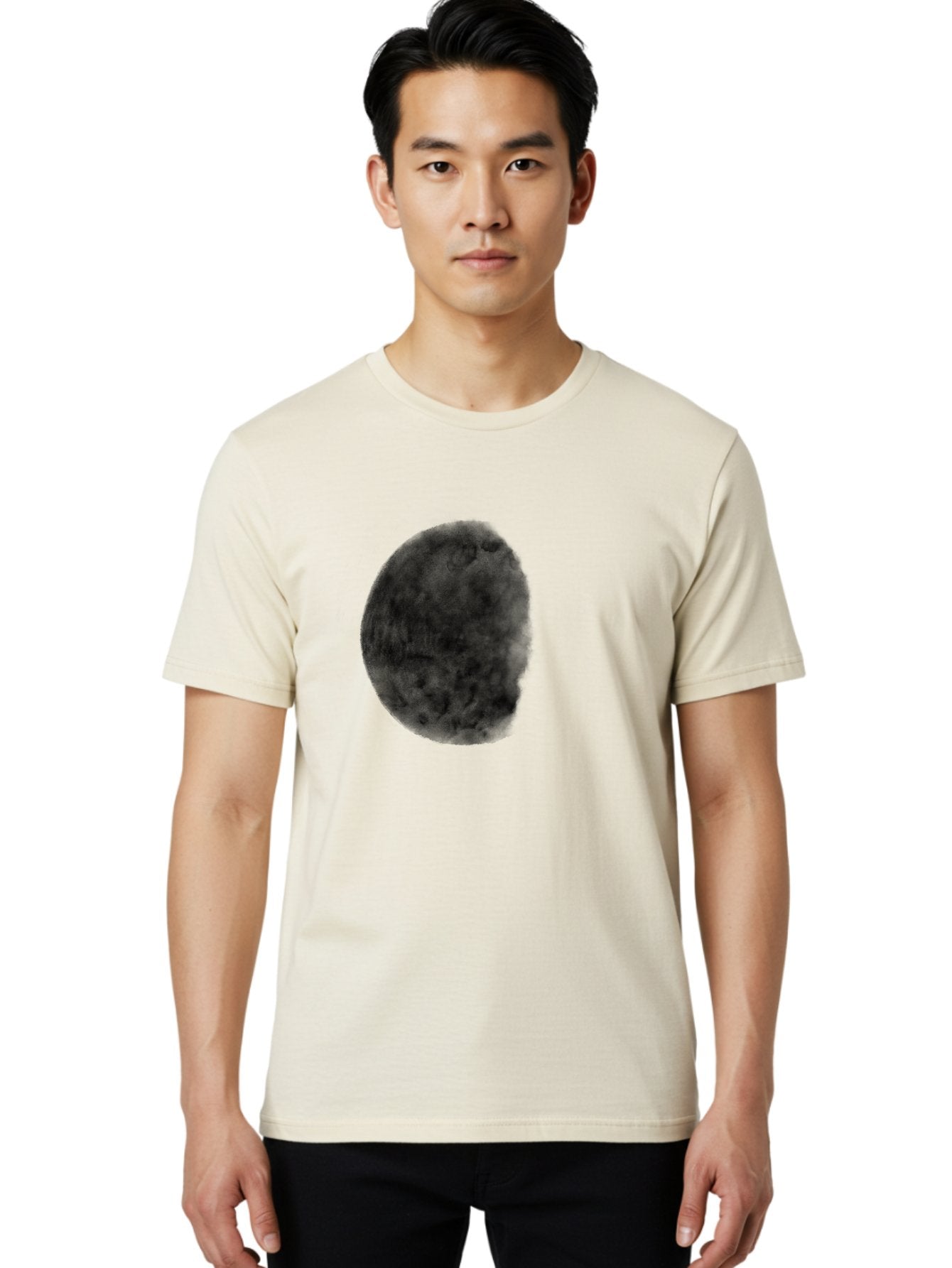Dark-Orb Men'S Graphic Tee, 100% Cotton, Comfortable Casual Summer Wear, Machine Washable, Dark Green Sphere, Textured Surface, Mysterious Object, Abstract Design, Unique Visual Effect, 3D Rendering, Spherical Shape, Digital Art, Aac302 17