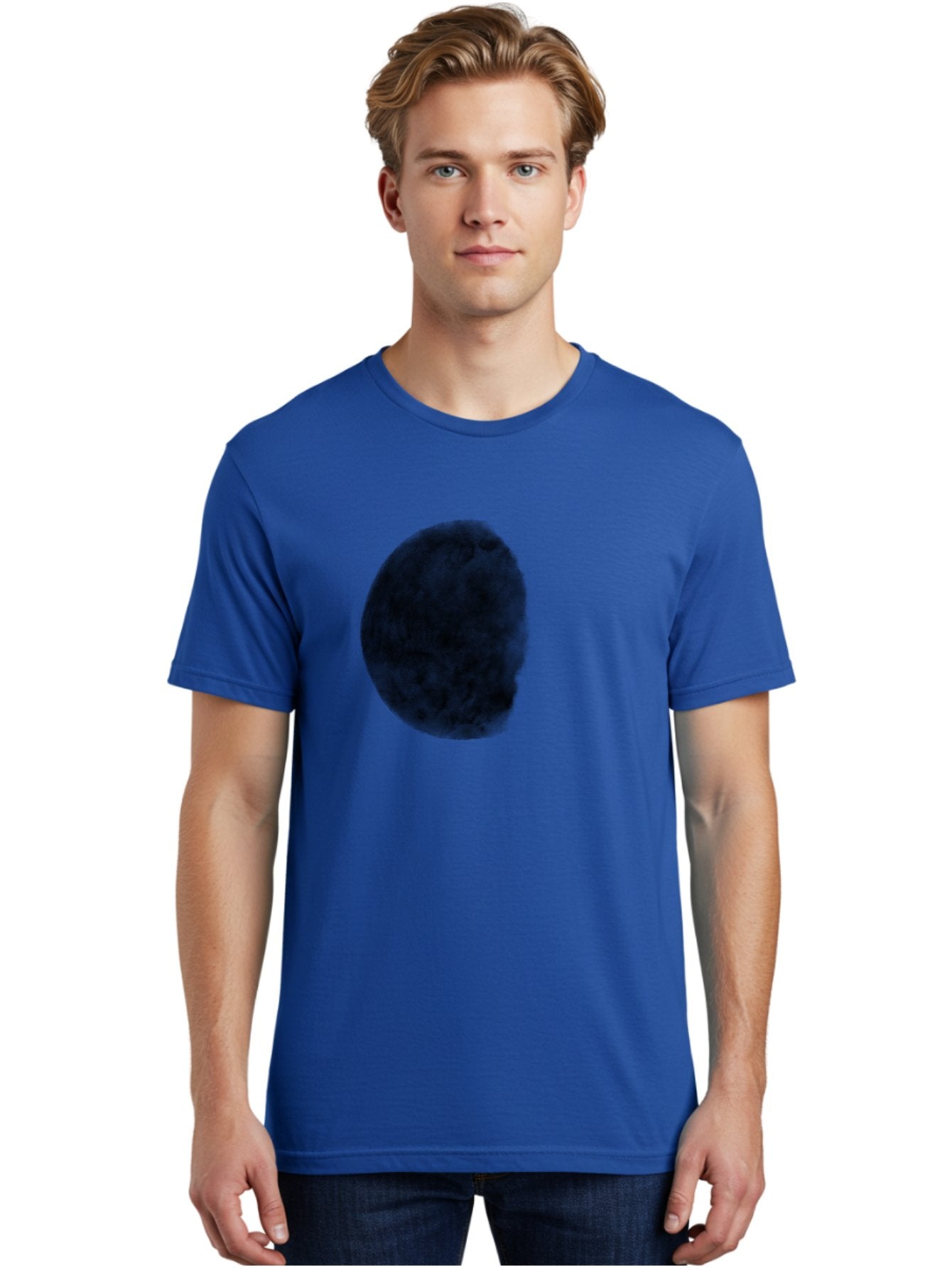 Dark-Orb Men'S Graphic Tee, 100% Cotton, Comfortable Casual Summer Wear, Machine Washable, Dark Green Sphere, Textured Surface, Mysterious Object, Abstract Design, Unique Visual Effect, 3D Rendering, Spherical Shape, Digital Art, Aac302 27