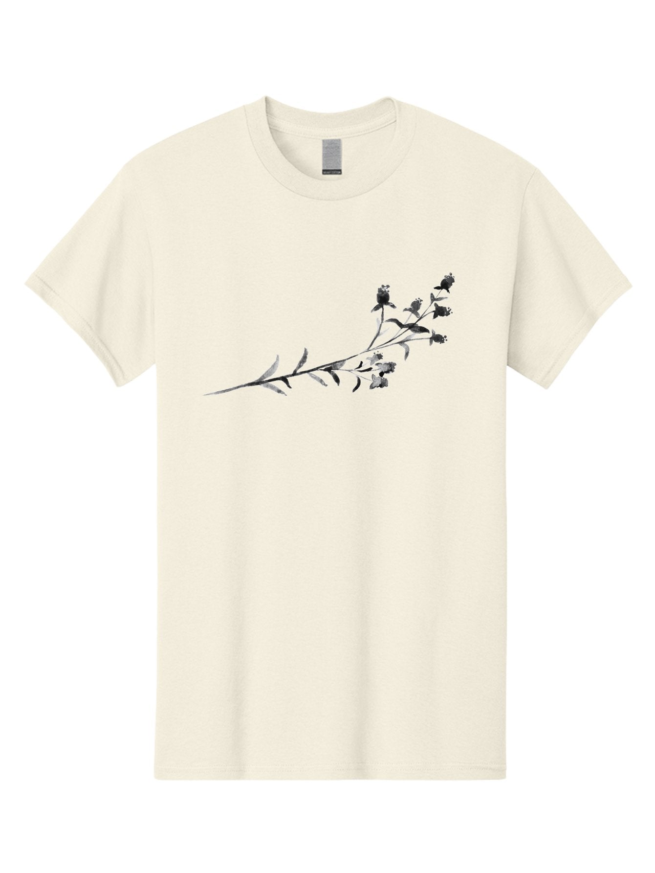 Delicate-Lavender-Sprig Men'S Graphic Tee, 100% Cotton, Comfortable Casual Summer Wear, Machine Washable, Delicate Flowers, Slender Stem, Botanical Illustration, Floral Design, Purple Blooms, Leafy Foliage, Artistic Rendering, Digital Art Aac303 8