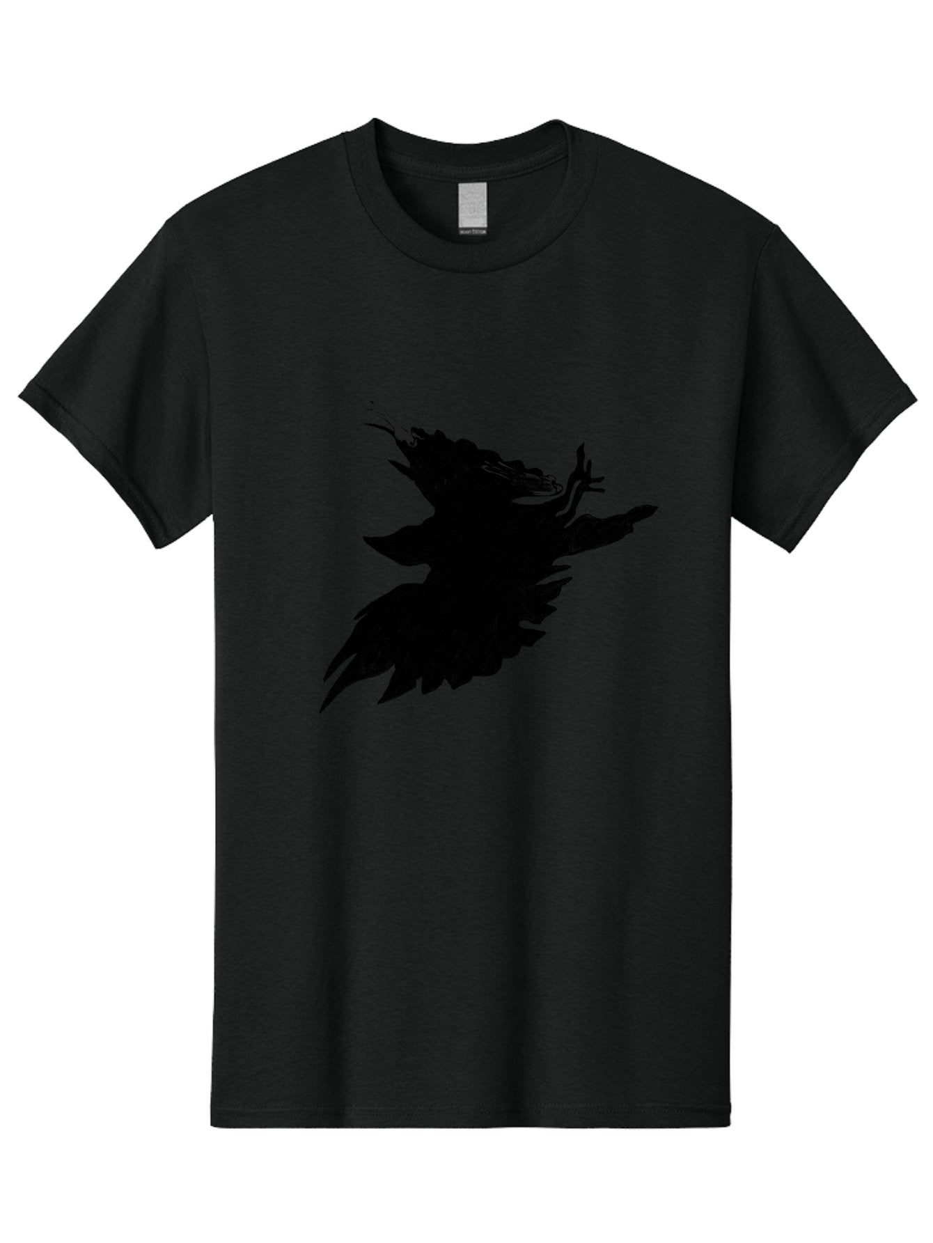 Flying-Bird-1 Men'S Graphic Tee, 100% Cotton, Comfortable Casual Summer Wear, Machine Washable, Black Bird In Flight, Silhouette, Abstract Art, Bird In Mid-Air, Wings Spread, Mysterious Creature, Dynamic Pose, Flying Bird, Dark Shape, Aac314 6