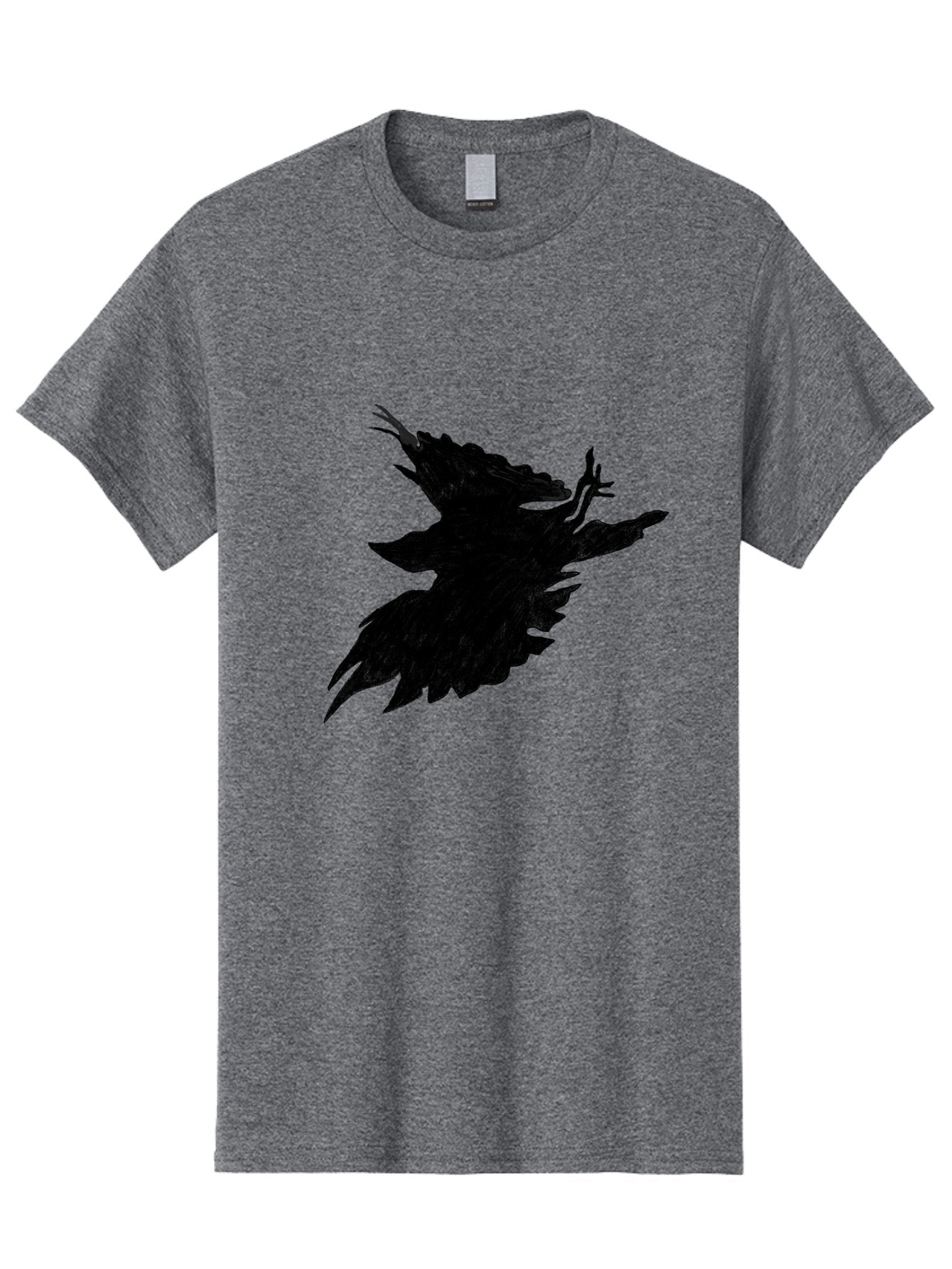 Flying-Bird-1 Men'S Graphic Tee, 100% Cotton, Comfortable Casual Summer Wear, Machine Washable, Black Bird In Flight, Silhouette, Abstract Art, Bird In Mid-Air, Wings Spread, Mysterious Creature, Dynamic Pose, Flying Bird, Dark Shape, Aac314 3