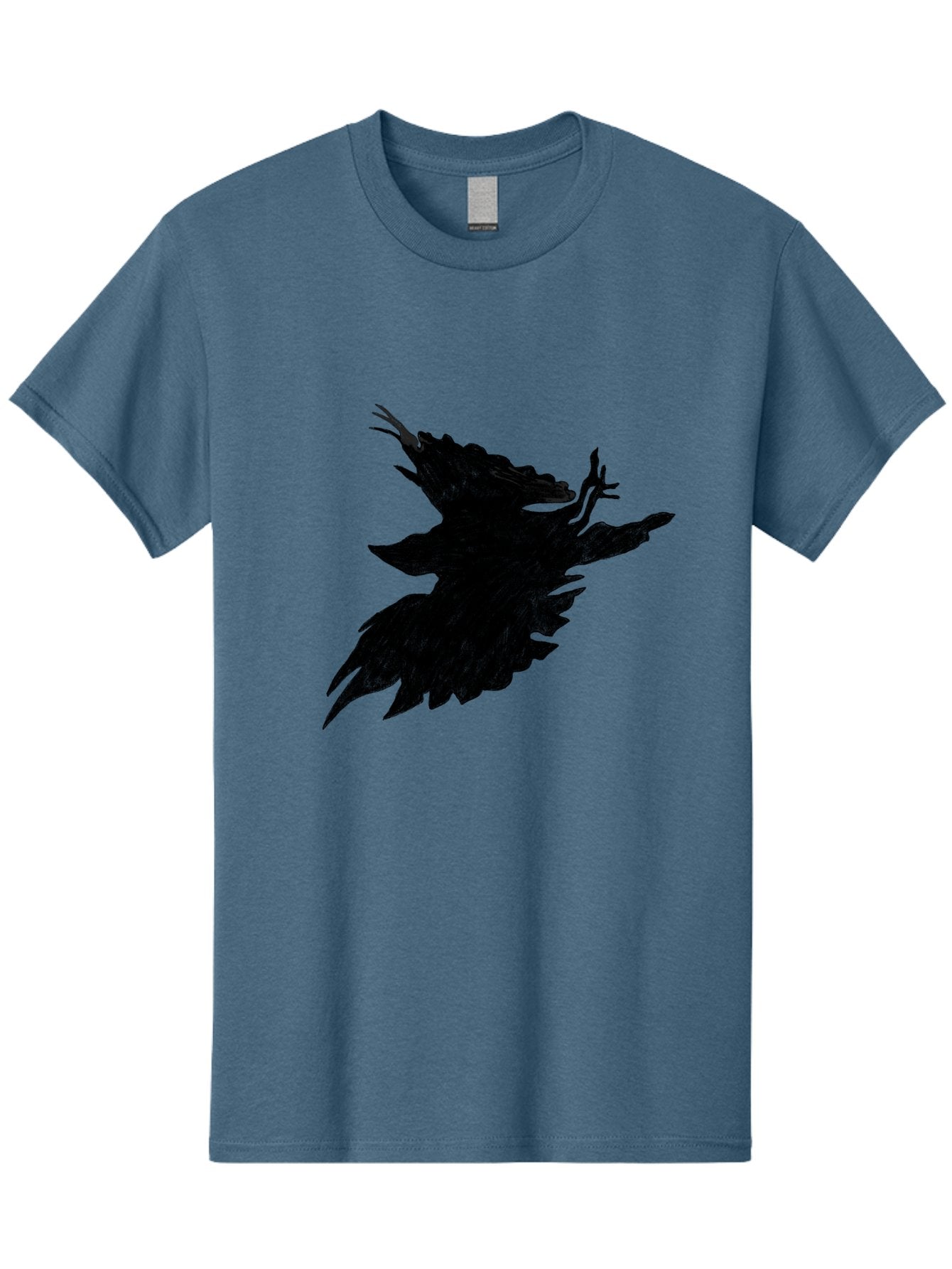 Flying-Bird-1 Men'S Graphic Tee, 100% Cotton, Comfortable Casual Summer Wear, Machine Washable, Black Bird In Flight, Silhouette, Abstract Art, Bird In Mid-Air, Wings Spread, Mysterious Creature, Dynamic Pose, Flying Bird, Dark Shape, Aac314 10