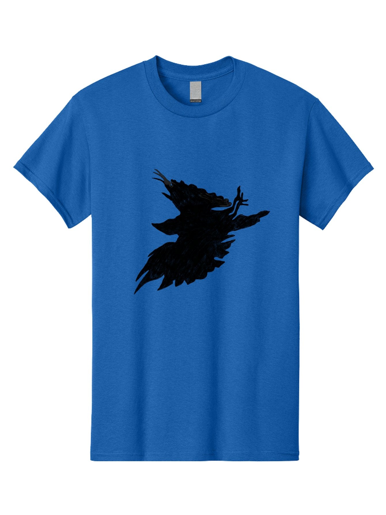 Flying-Bird-1 Men'S Graphic Tee, 100% Cotton, Comfortable Casual Summer Wear, Machine Washable, Black Bird In Flight, Silhouette, Abstract Art, Bird In Mid-Air, Wings Spread, Mysterious Creature, Dynamic Pose, Flying Bird, Dark Shape, Aac314 13