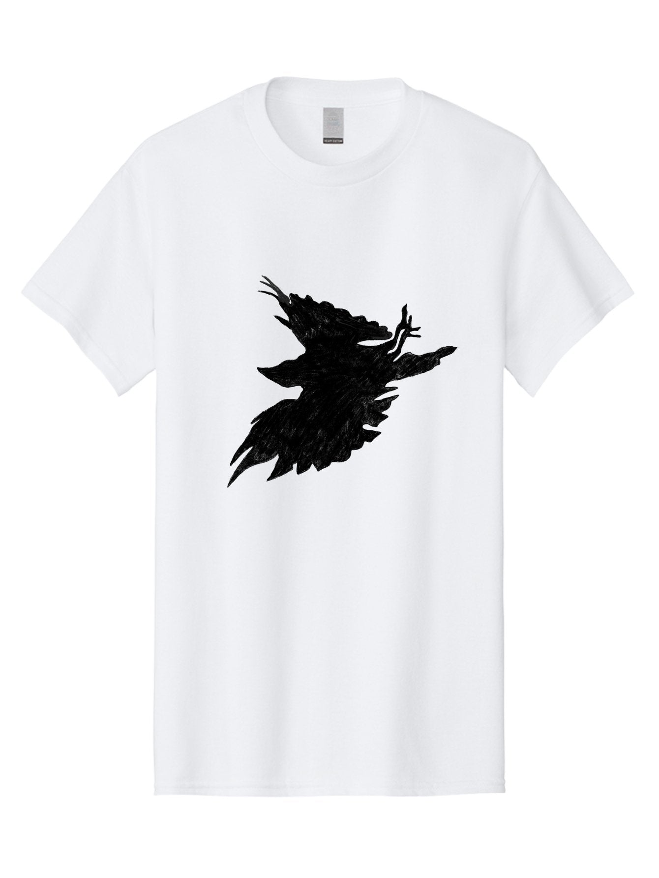 Flying-Bird-1 Men'S Graphic Tee, 100% Cotton, Comfortable Casual Summer Wear, Machine Washable, Black Bird In Flight, Silhouette, Abstract Art, Bird In Mid-Air, Wings Spread, Mysterious Creature, Dynamic Pose, Flying Bird, Dark Shape, Aac314 12