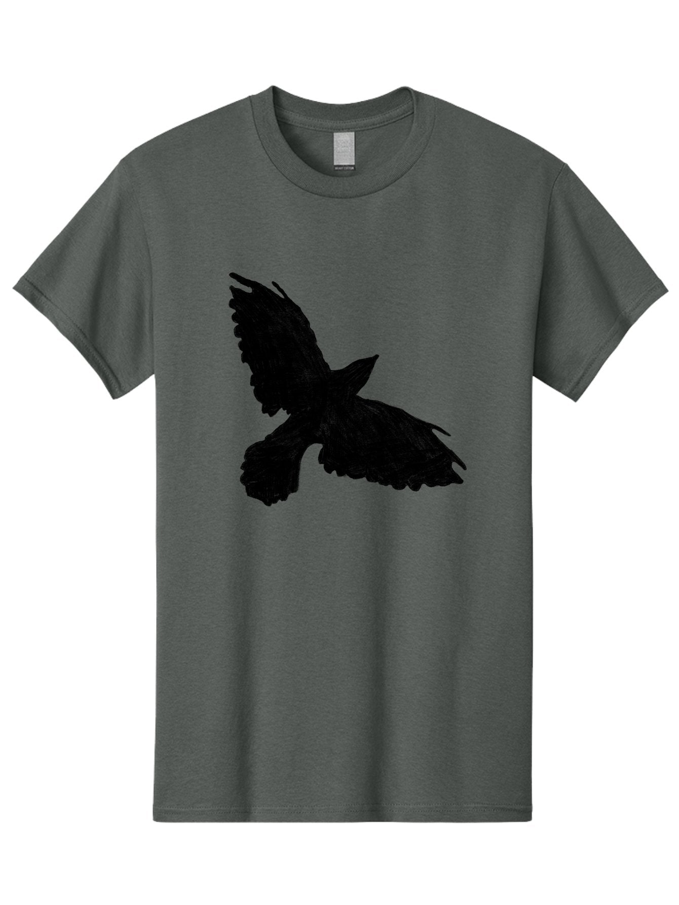 Flying-Bird Men'S Graphic Tee, 100% Cotton, Comfortable Casual Summer Wear, Machine Washable, Bird In Flight, Bird Silhouette, Flying Bird, Black Bird, Wingspan, Feathers, Bird'S Wings, Bird Flying, Winged Creature Aac315 14