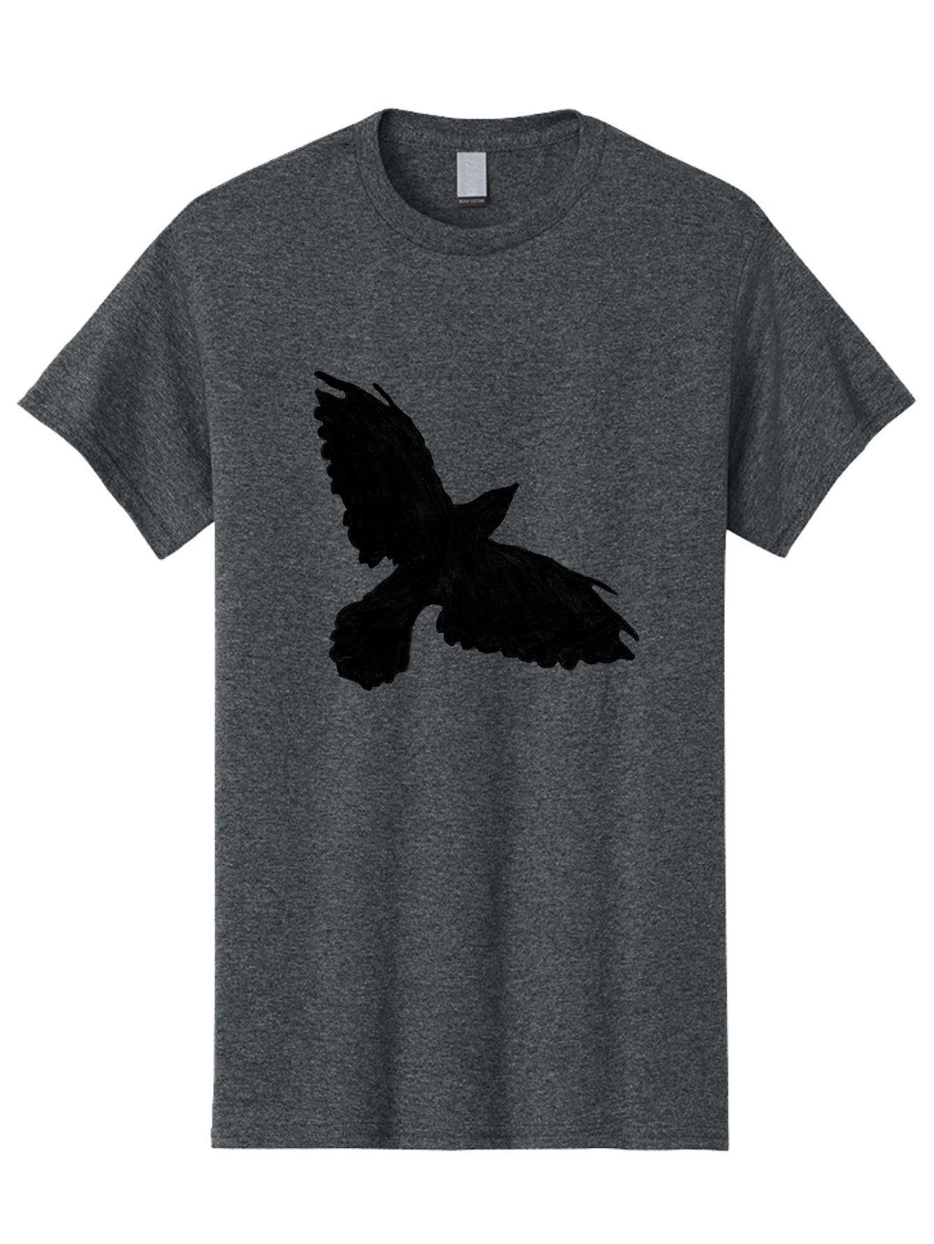 Flying-Bird Men'S Graphic Tee, 100% Cotton, Comfortable Casual Summer Wear, Machine Washable, Bird In Flight, Bird Silhouette, Flying Bird, Black Bird, Wingspan, Feathers, Bird'S Wings, Bird Flying, Winged Creature Aac315