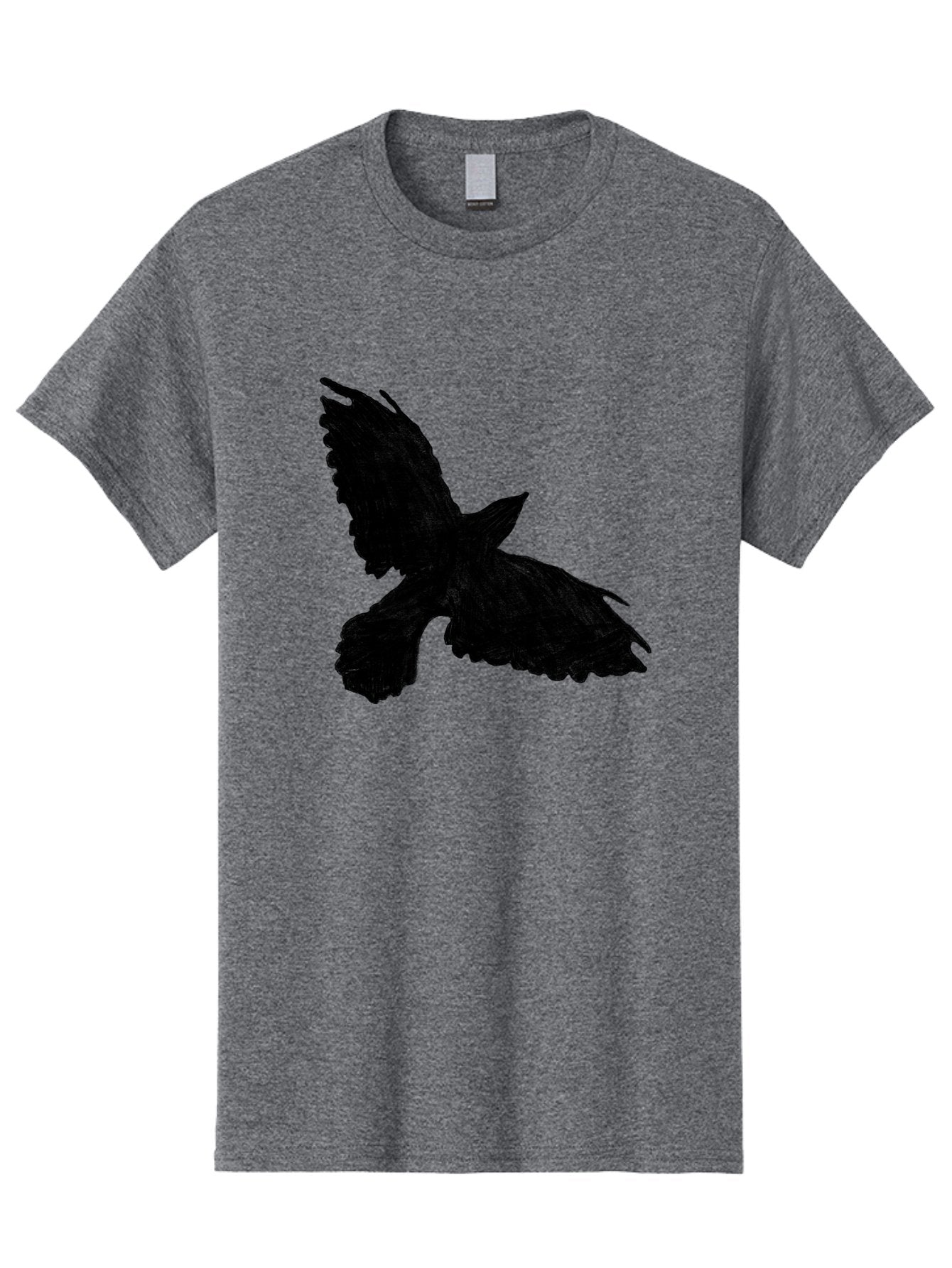 Flying-Bird Men'S Graphic Tee, 100% Cotton, Comfortable Casual Summer Wear, Machine Washable, Bird In Flight, Bird Silhouette, Flying Bird, Black Bird, Wingspan, Feathers, Bird'S Wings, Bird Flying, Winged Creature Aac315 5