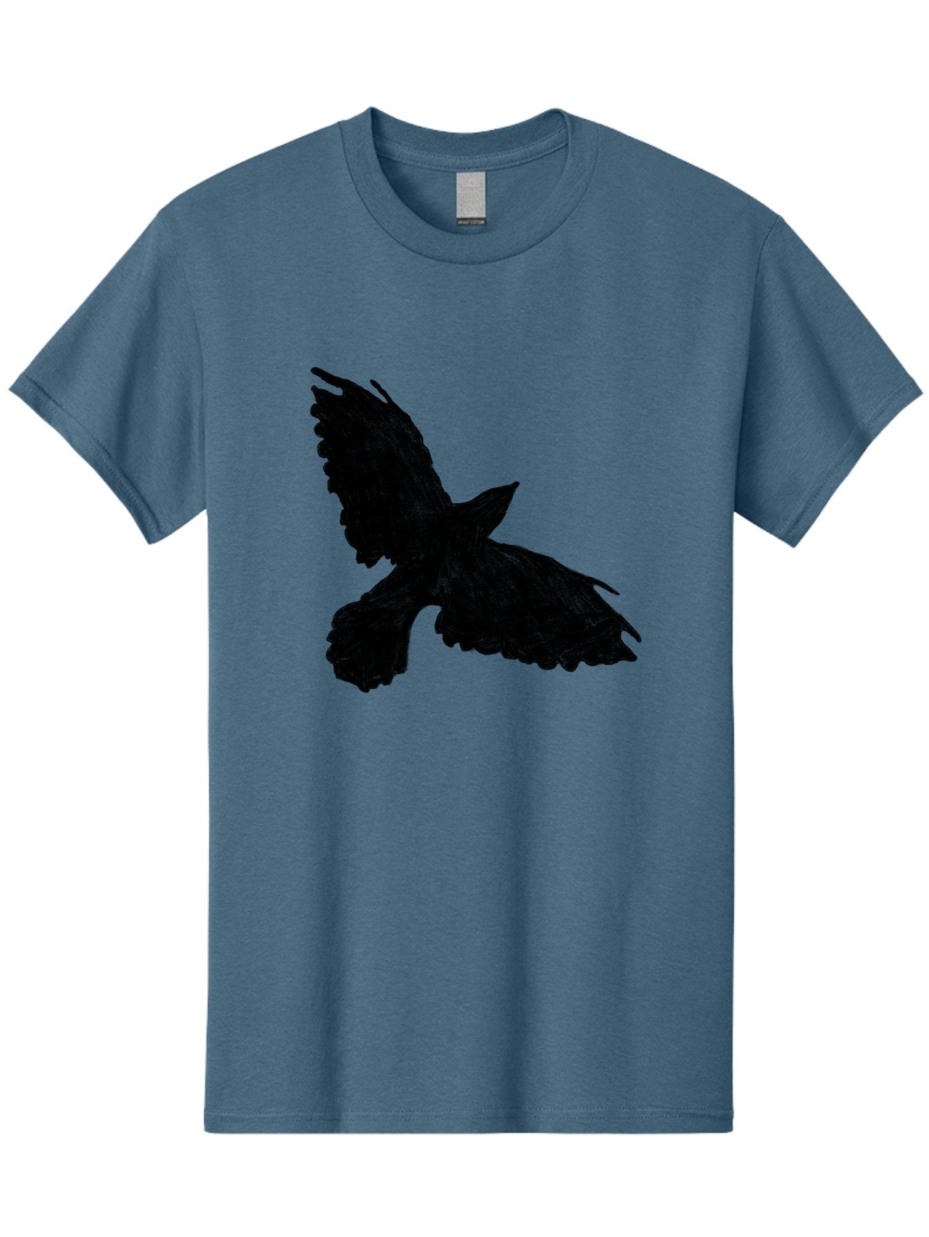 Flying-Bird Men'S Graphic Tee, 100% Cotton, Comfortable Casual Summer Wear, Machine Washable, Bird In Flight, Bird Silhouette, Flying Bird, Black Bird, Wingspan, Feathers, Bird'S Wings, Bird Flying, Winged Creature Aac315 6