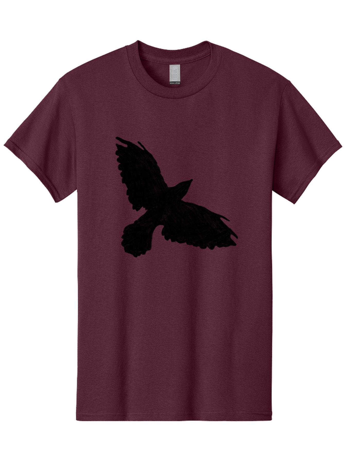 Flying-Bird Men'S Graphic Tee, 100% Cotton, Comfortable Casual Summer Wear, Machine Washable, Bird In Flight, Bird Silhouette, Flying Bird, Black Bird, Wingspan, Feathers, Bird'S Wings, Bird Flying, Winged Creature Aac315 3