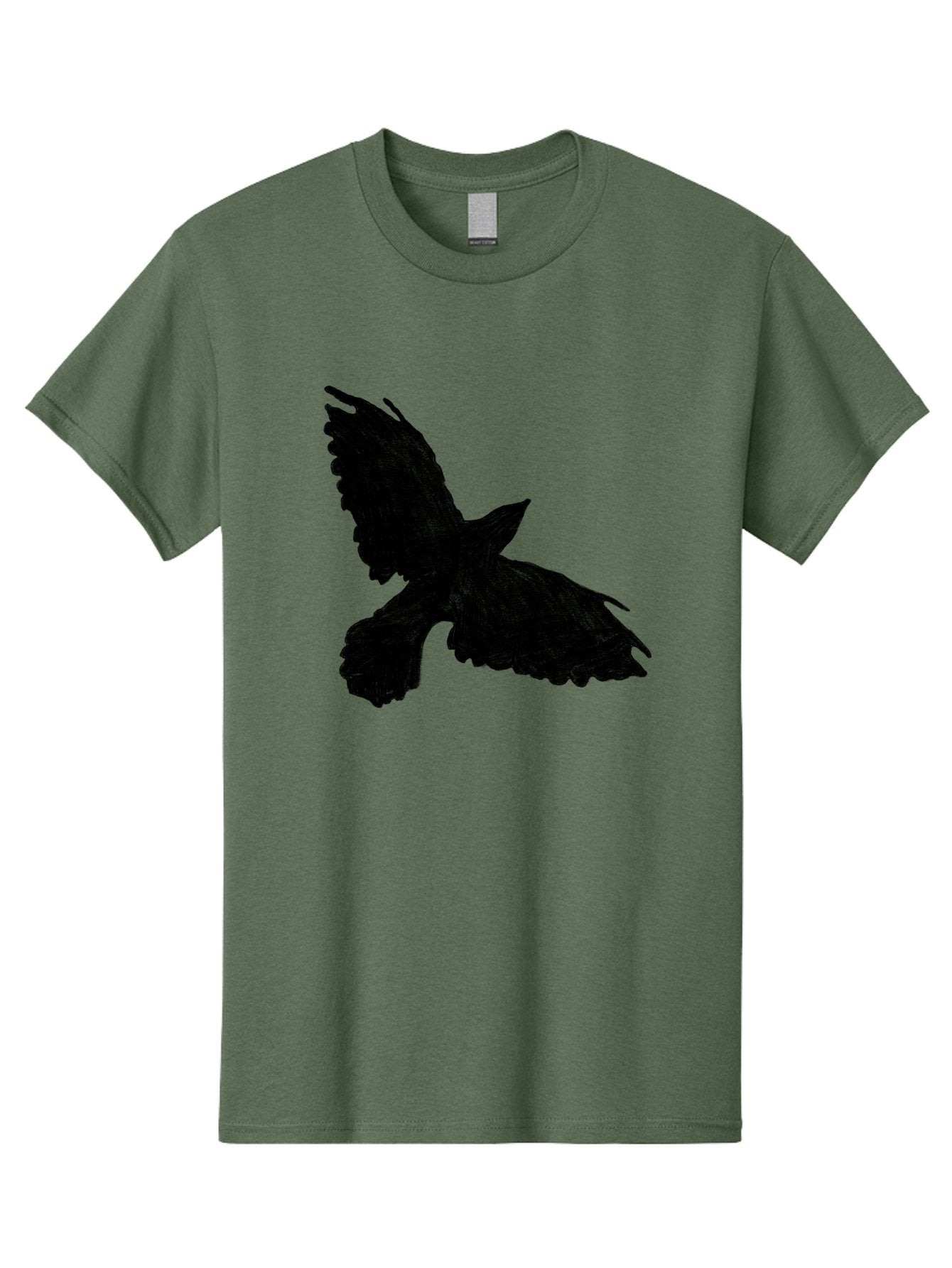 Flying-Bird Men'S Graphic Tee, 100% Cotton, Comfortable Casual Summer Wear, Machine Washable, Bird In Flight, Bird Silhouette, Flying Bird, Black Bird, Wingspan, Feathers, Bird'S Wings, Bird Flying, Winged Creature Aac315 13