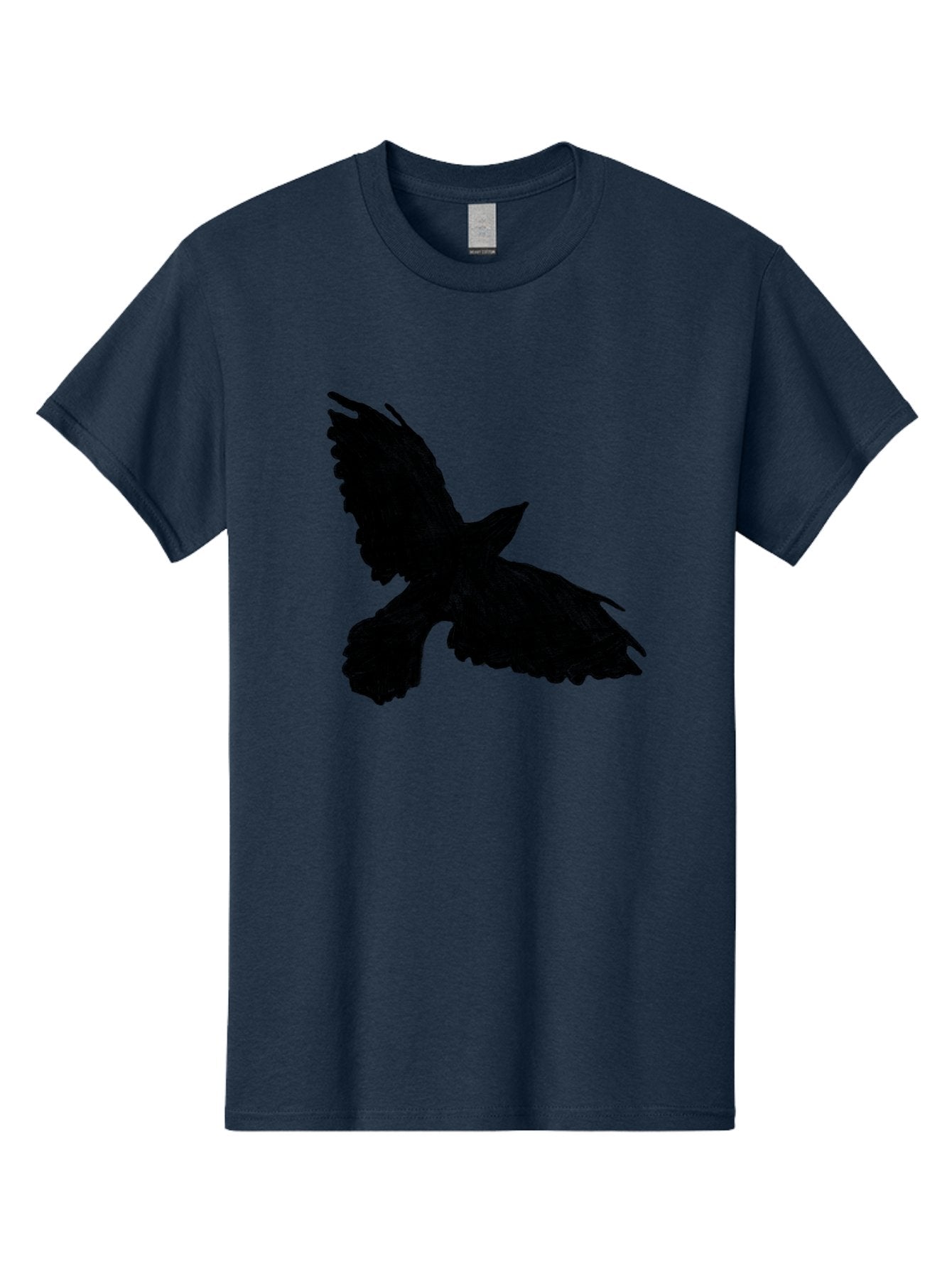 Flying-Bird Men'S Graphic Tee, 100% Cotton, Comfortable Casual Summer Wear, Machine Washable, Bird In Flight, Bird Silhouette, Flying Bird, Black Bird, Wingspan, Feathers, Bird'S Wings, Bird Flying, Winged Creature Aac315