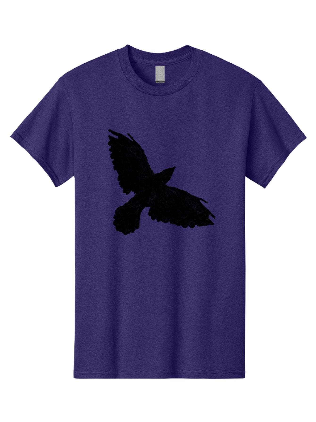 Flying-Bird Men'S Graphic Tee, 100% Cotton, Comfortable Casual Summer Wear, Machine Washable, Bird In Flight, Bird Silhouette, Flying Bird, Black Bird, Wingspan, Feathers, Bird'S Wings, Bird Flying, Winged Creature Aac315 7
