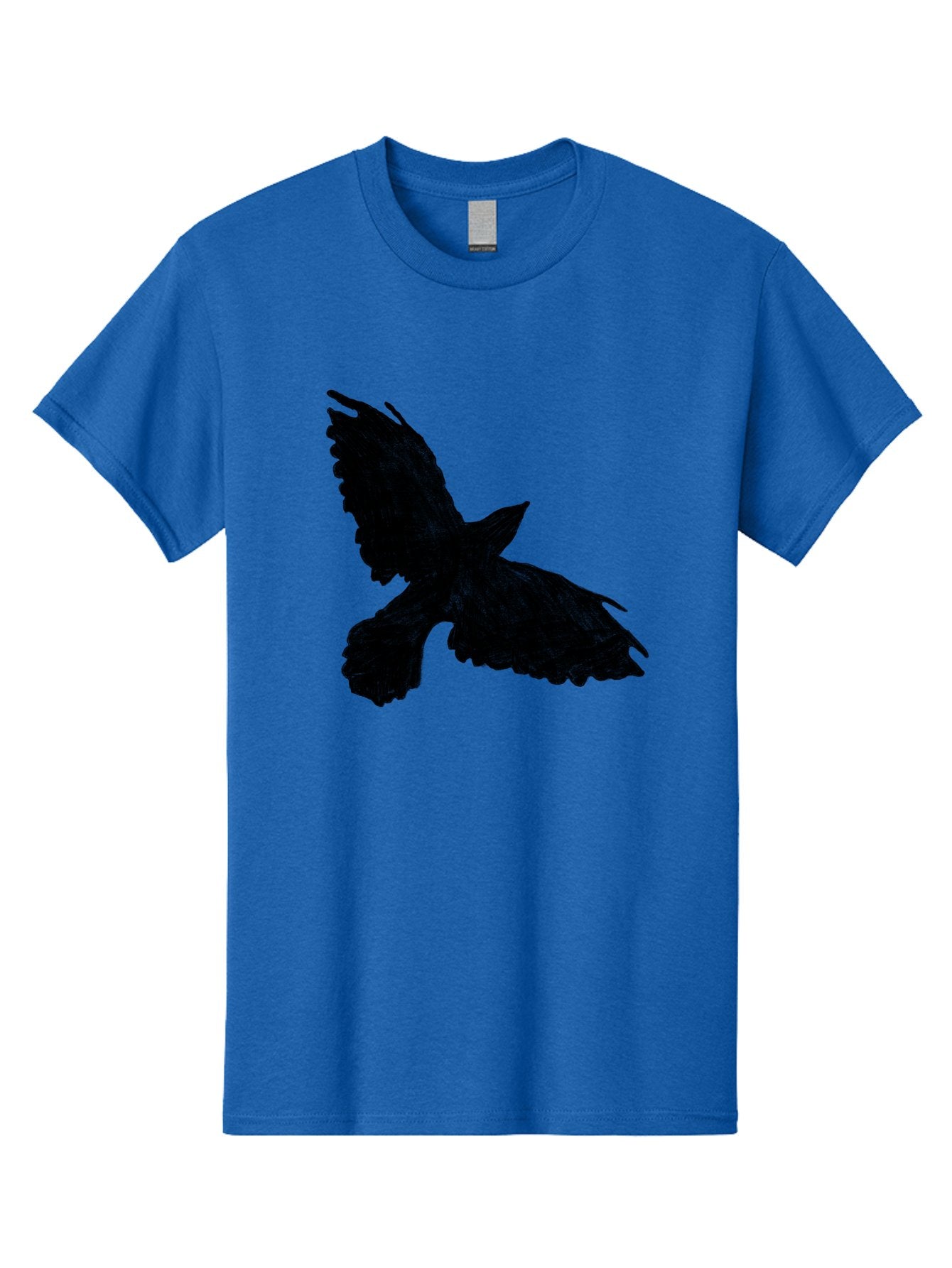 Flying-Bird Men'S Graphic Tee, 100% Cotton, Comfortable Casual Summer Wear, Machine Washable, Bird In Flight, Bird Silhouette, Flying Bird, Black Bird, Wingspan, Feathers, Bird'S Wings, Bird Flying, Winged Creature Aac315 15