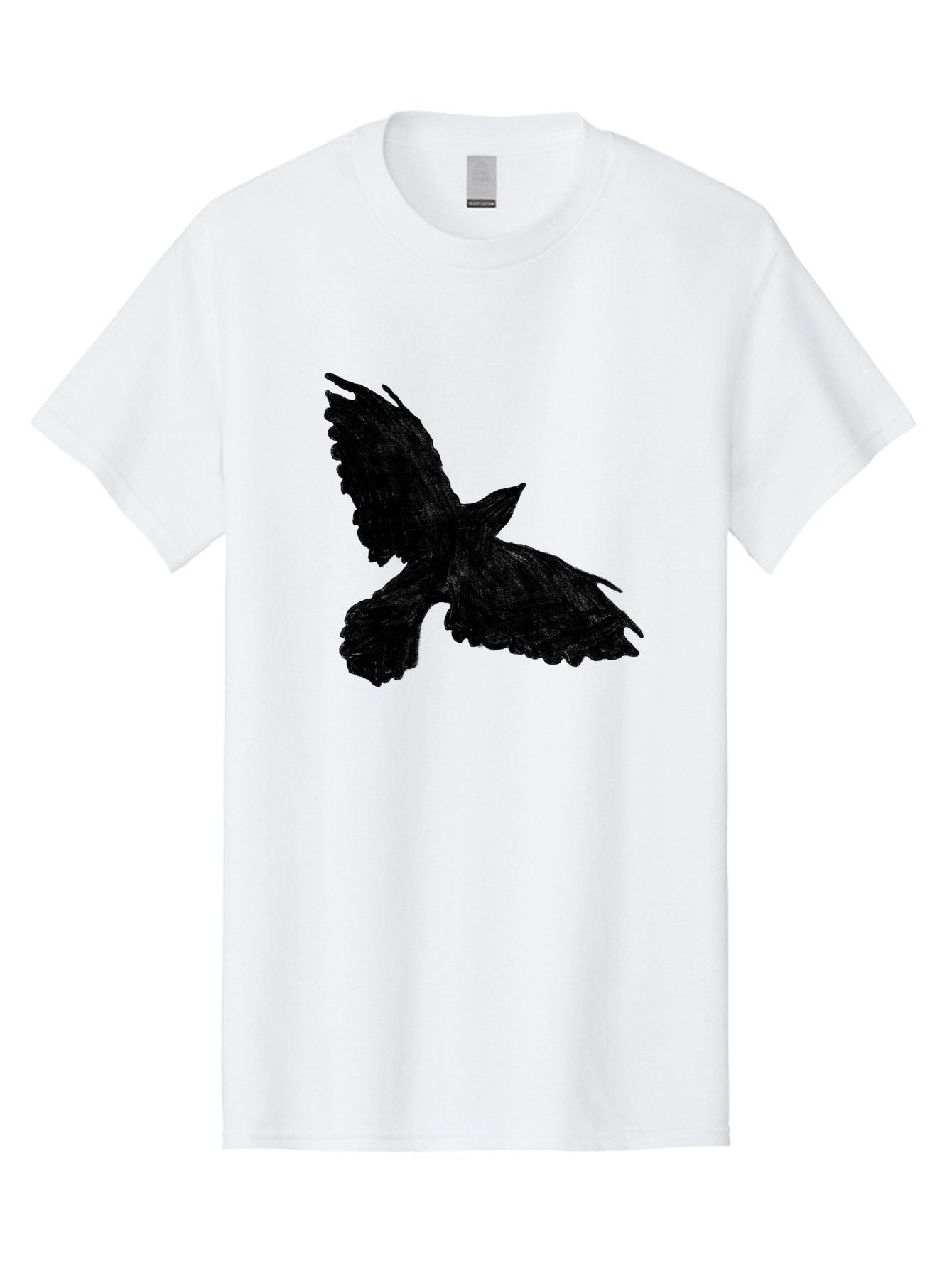 Flying-Bird Men'S Graphic Tee, 100% Cotton, Comfortable Casual Summer Wear, Machine Washable, Bird In Flight, Bird Silhouette, Flying Bird, Black Bird, Wingspan, Feathers, Bird'S Wings, Bird Flying, Winged Creature Aac315 9