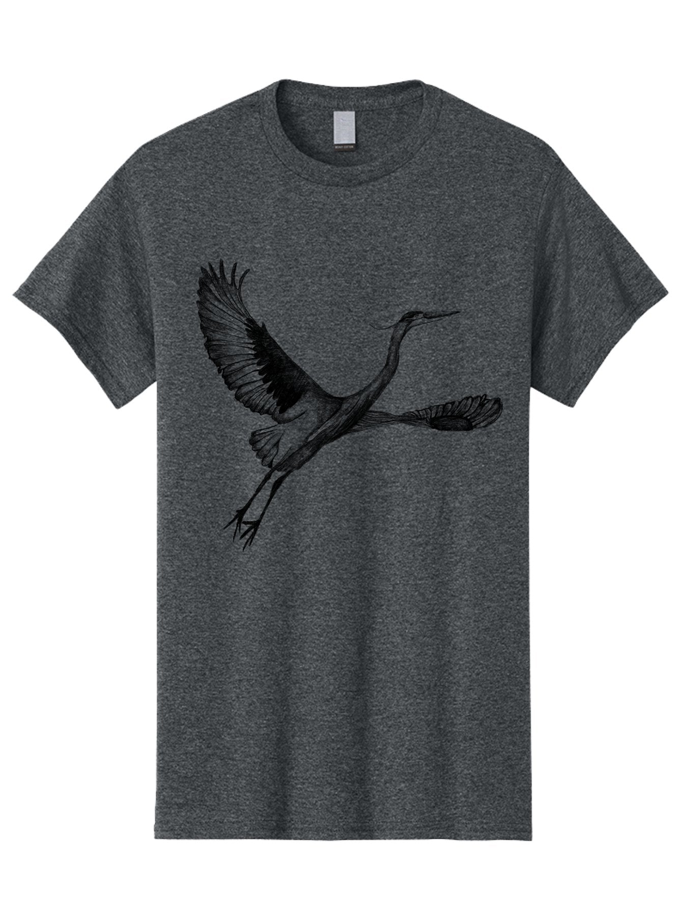 Flying-Crane Men'S Graphic Tee, 100% Cotton, Comfortable Casual Summer Wear, Machine Washable, Crane, Bird, Flying, Wildlife, Free Bird, Natural Elegance, Majestic Wings, Flying Crane, Dynamic Pose, Serene Atmosphere, Wild Bird Aac316 14
