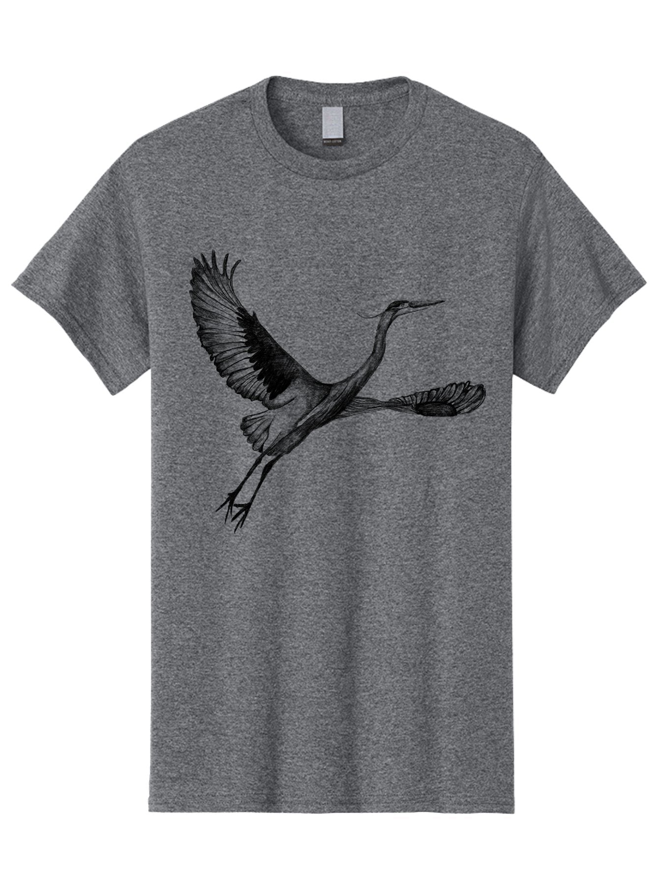 Flying-Crane Men'S Graphic Tee, 100% Cotton, Comfortable Casual Summer Wear, Machine Washable, Crane, Bird, Flying, Wildlife, Free Bird, Natural Elegance, Majestic Wings, Flying Crane, Dynamic Pose, Serene Atmosphere, Wild Bird Aac316 6