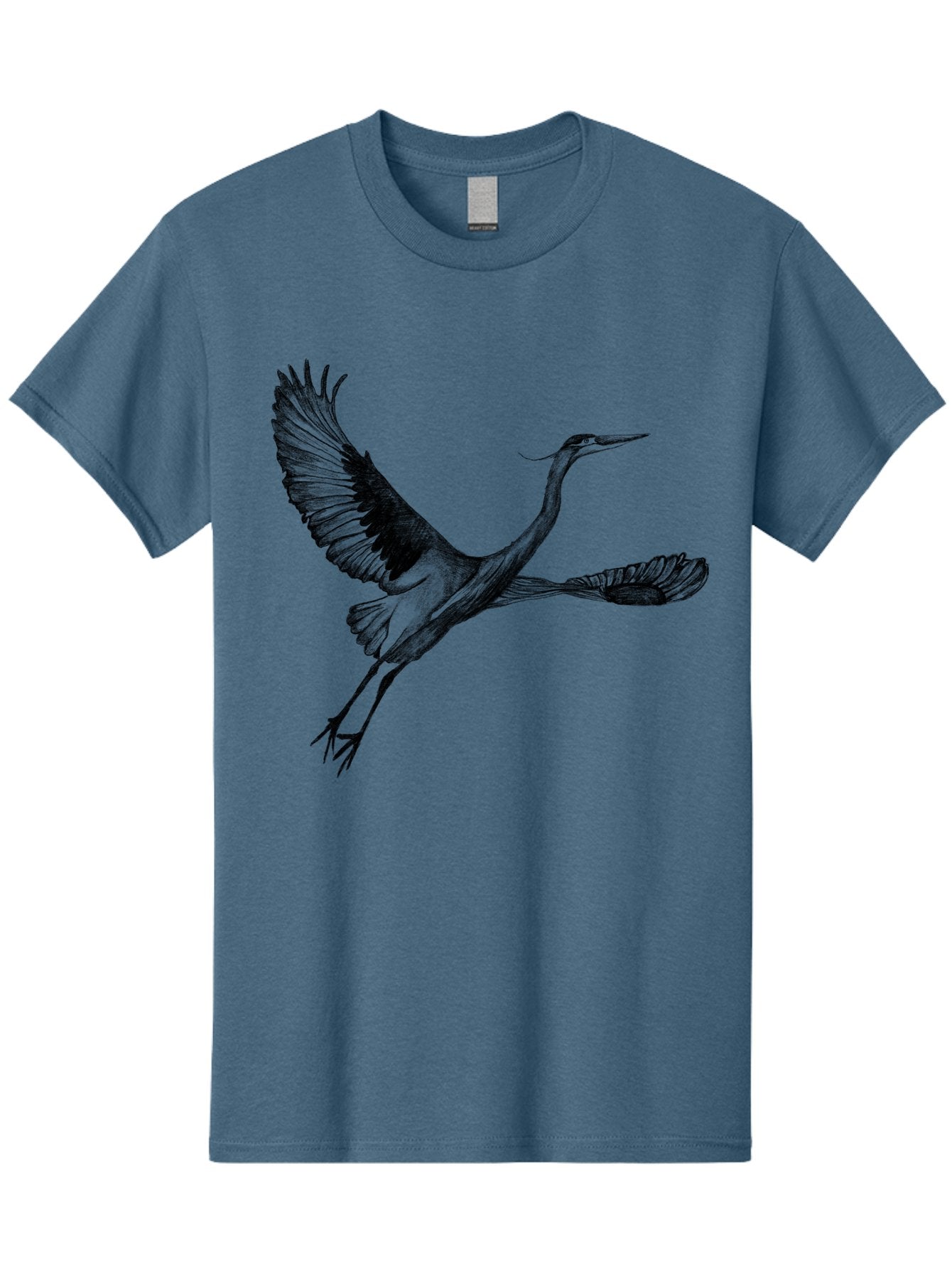 Flying-Crane Men'S Graphic Tee, 100% Cotton, Comfortable Casual Summer Wear, Machine Washable, Crane, Bird, Flying, Wildlife, Free Bird, Natural Elegance, Majestic Wings, Flying Crane, Dynamic Pose, Serene Atmosphere, Wild Bird Aac316 9