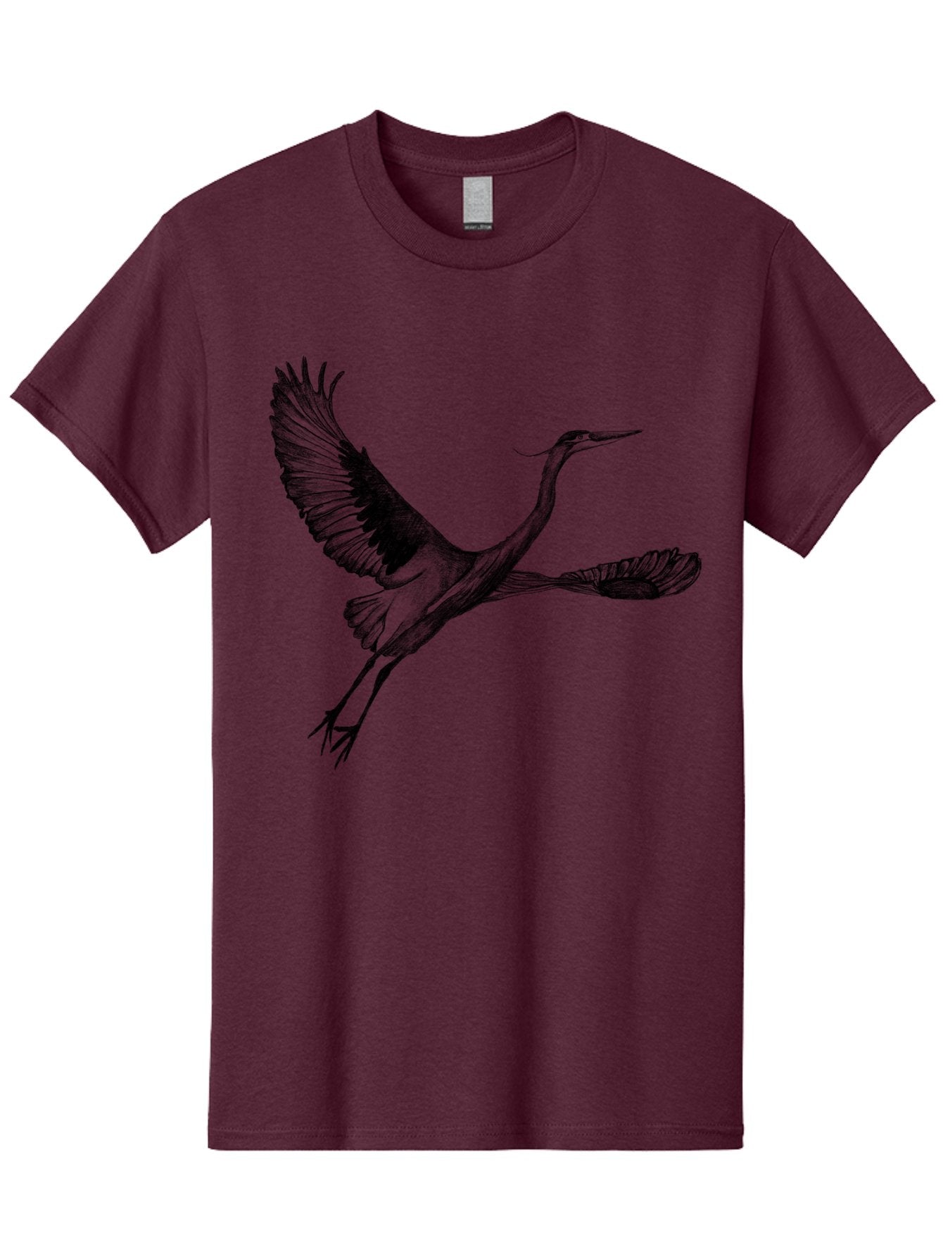 Flying-Crane Men'S Graphic Tee, 100% Cotton, Comfortable Casual Summer Wear, Machine Washable, Crane, Bird, Flying, Wildlife, Free Bird, Natural Elegance, Majestic Wings, Flying Crane, Dynamic Pose, Serene Atmosphere, Wild Bird Aac316 11