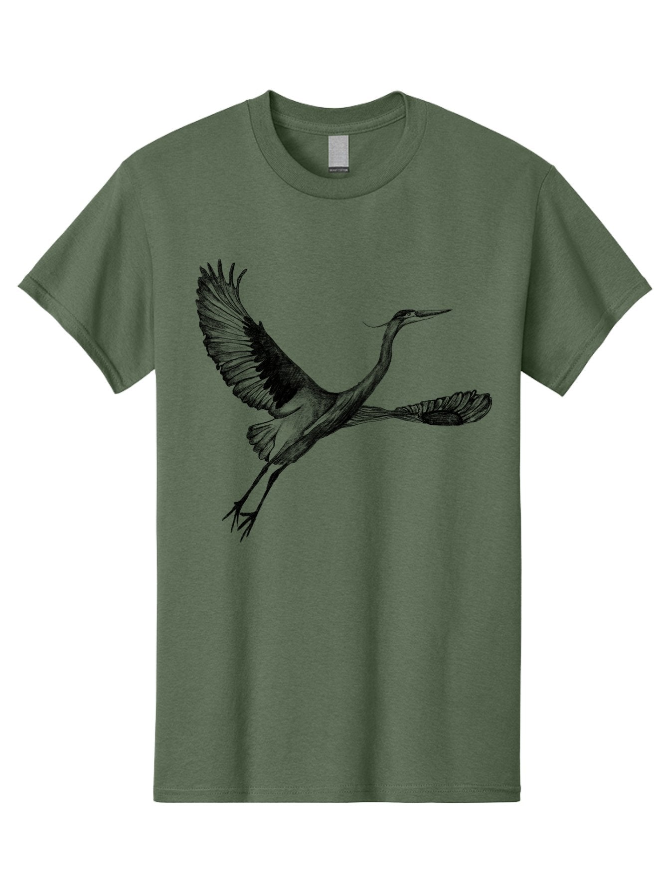 Flying-Crane Men'S Graphic Tee, 100% Cotton, Comfortable Casual Summer Wear, Machine Washable, Crane, Bird, Flying, Wildlife, Free Bird, Natural Elegance, Majestic Wings, Flying Crane, Dynamic Pose, Serene Atmosphere, Wild Bird Aac316 15