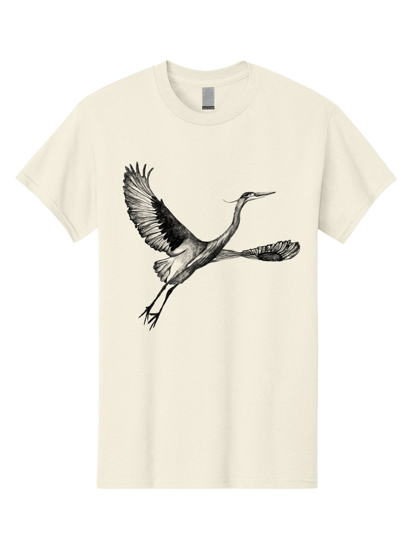 Flying-Crane Men'S Graphic Tee, 100% Cotton, Comfortable Casual Summer Wear, Machine Washable, Crane, Bird, Flying, Wildlife, Free Bird, Natural Elegance, Majestic Wings, Flying Crane, Dynamic Pose, Serene Atmosphere, Wild Bird Aac316 13