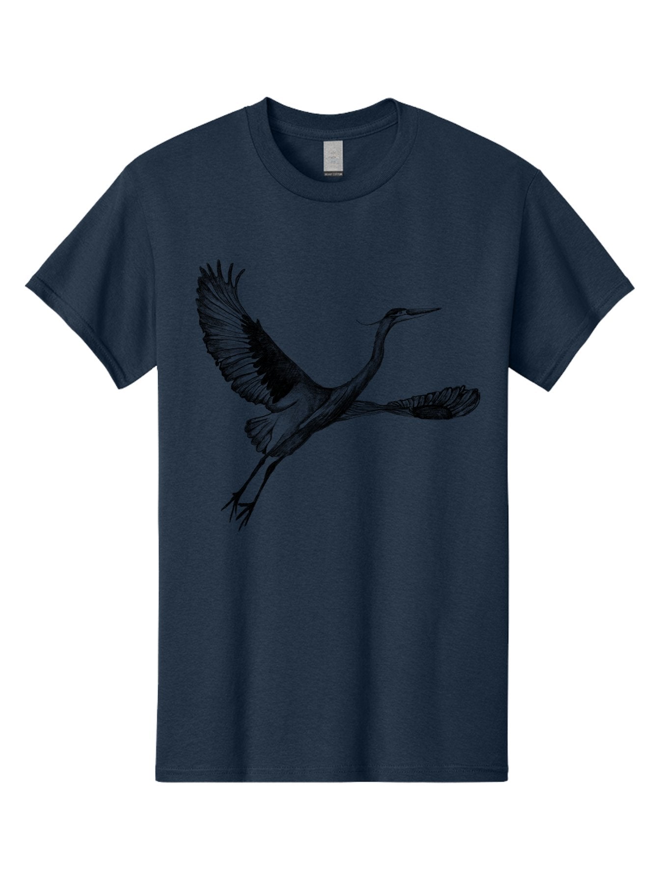 Flying-Crane Men'S Graphic Tee, 100% Cotton, Comfortable Casual Summer Wear, Machine Washable, Crane, Bird, Flying, Wildlife, Free Bird, Natural Elegance, Majestic Wings, Flying Crane, Dynamic Pose, Serene Atmosphere, Wild Bird Aac316 7