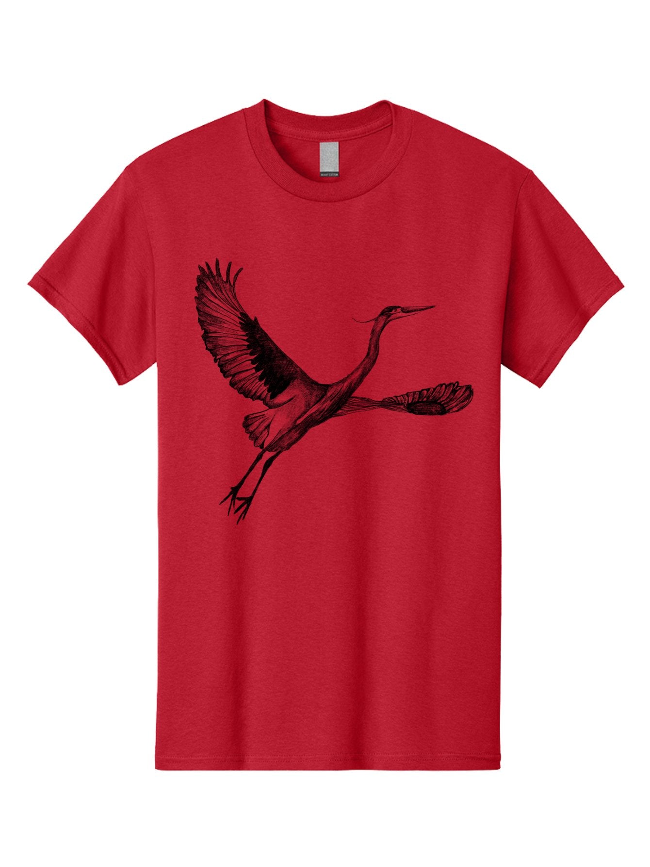 Flying-Crane Men'S Graphic Tee, 100% Cotton, Comfortable Casual Summer Wear, Machine Washable, Crane, Bird, Flying, Wildlife, Free Bird, Natural Elegance, Majestic Wings, Flying Crane, Dynamic Pose, Serene Atmosphere, Wild Bird Aac316 10