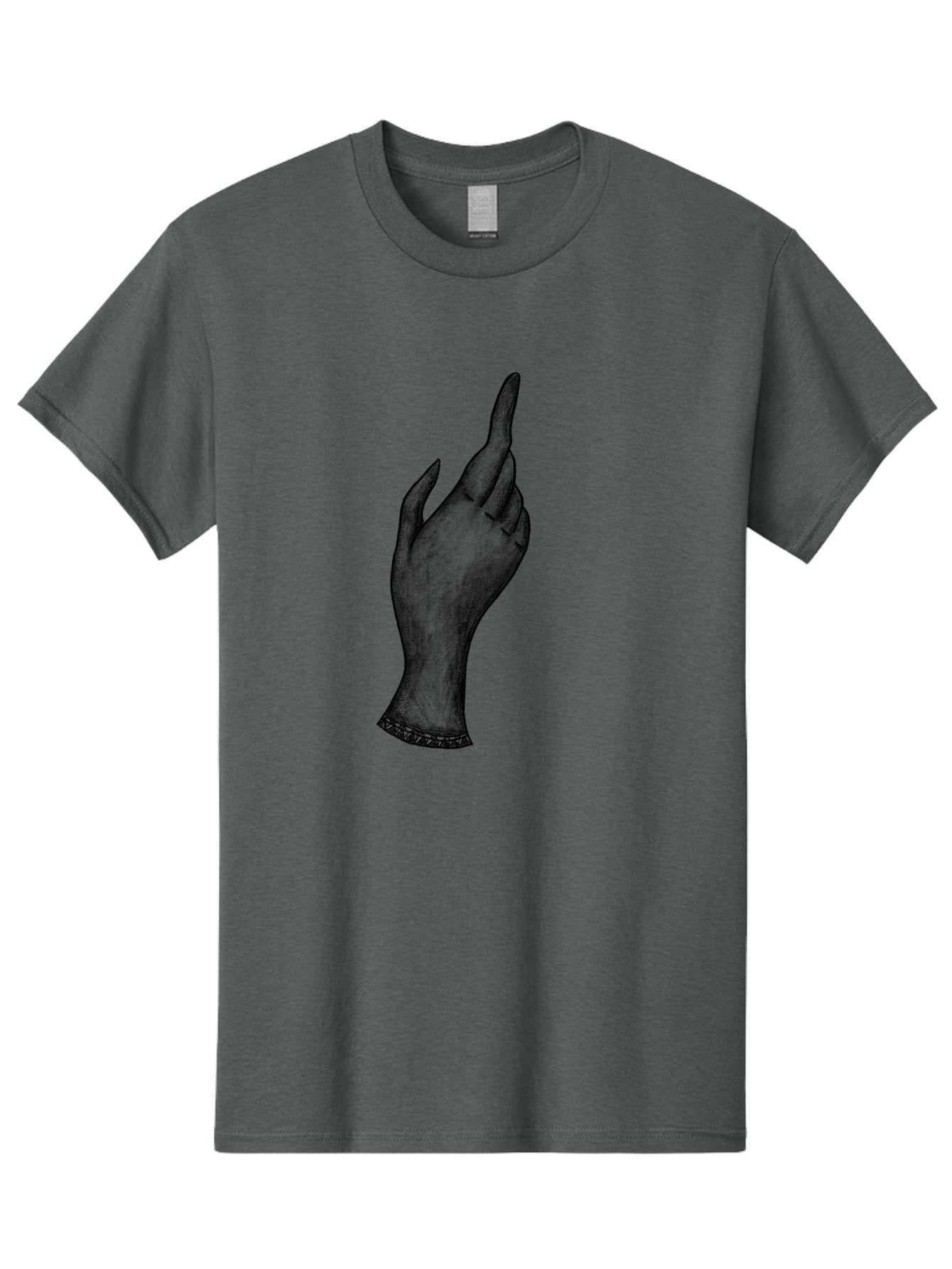 Hand-Gesture Men'S Graphic Tee, 100% Cotton, Comfortable Casual Summer Wear, Machine Washable, Hand Gesture, Index Finger Pointing, Hand With Bracelet, Stylish Hand, Artistic Hand Drawing, Gesture Of Emphasis, Creative Gesture Aac321 11