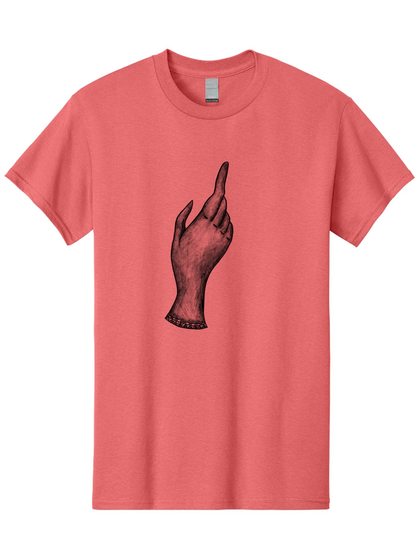 Hand-Gesture Men'S Graphic Tee, 100% Cotton, Comfortable Casual Summer Wear, Machine Washable, Hand Gesture, Index Finger Pointing, Hand With Bracelet, Stylish Hand, Artistic Hand Drawing, Gesture Of Emphasis, Creative Gesture Aac321 5