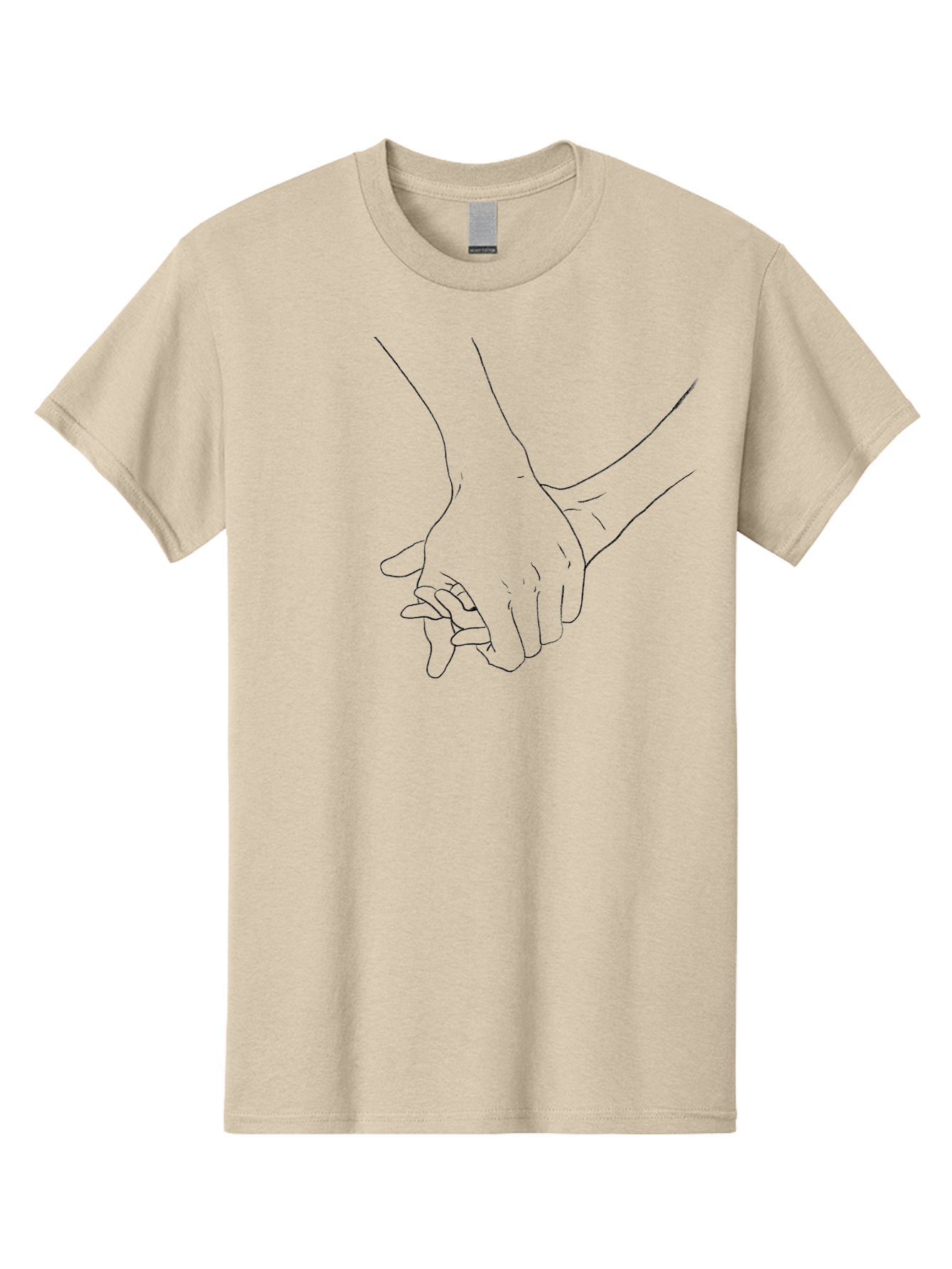 Hands-Holding-1 Men'S Graphic Tee, 100% Cotton, Comfortable Casual Summer Wear, Machine Washable, Hands Holding Each Other, Tender Touch, Love And Care, Friendship, Support, Unity Aac324 3