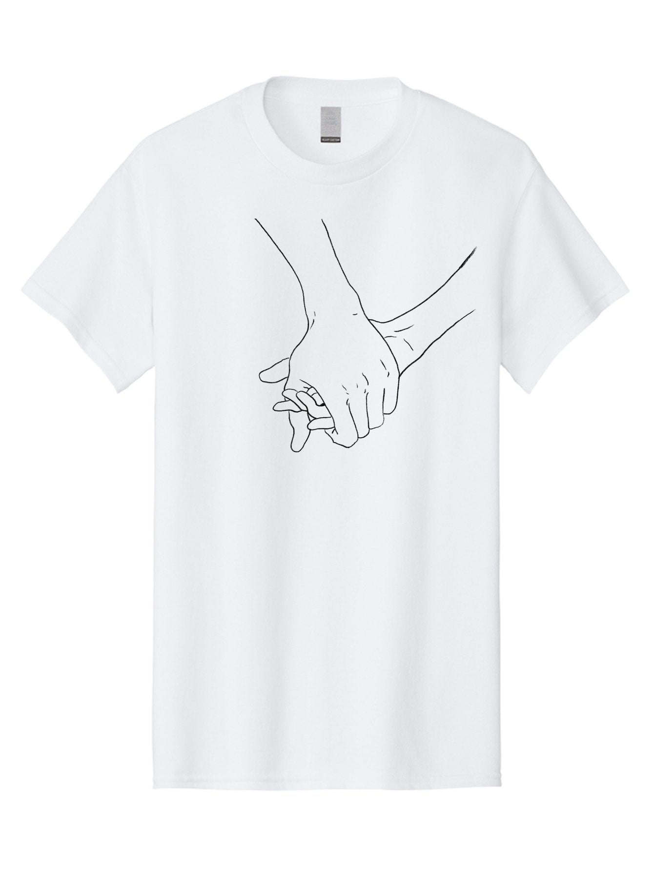 Hands-Holding-1 Men'S Graphic Tee, 100% Cotton, Comfortable Casual Summer Wear, Machine Washable, Hands Holding Each Other, Tender Touch, Love And Care, Friendship, Support, Unity Aac324 13