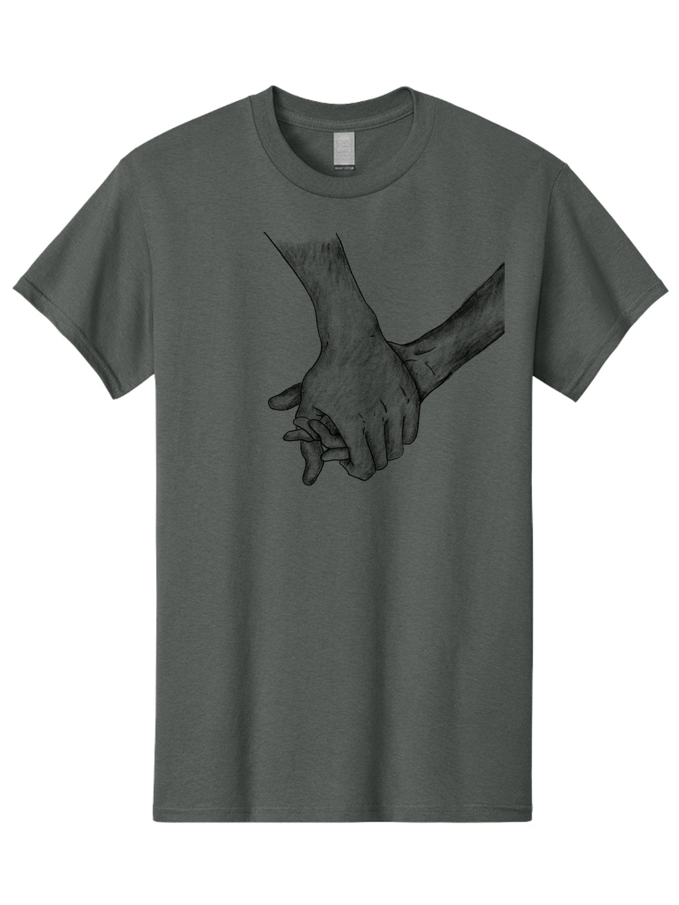 Hands-Holding Men'S Graphic Tee, 100% Cotton, Comfortable Casual Summer Wear, Machine Washable, Hands Holding, Help And Support, Holding Hands, Love And Care, Unity, Togetherness, Connection, Friendship Aac325 13