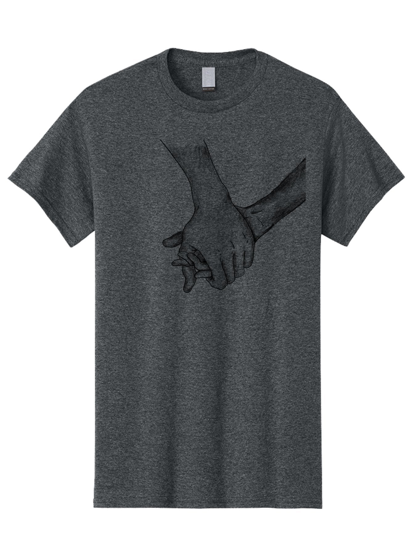 Hands-Holding Men'S Graphic Tee, 100% Cotton, Comfortable Casual Summer Wear, Machine Washable, Hands Holding, Help And Support, Holding Hands, Love And Care, Unity, Togetherness, Connection, Friendship Aac325 11