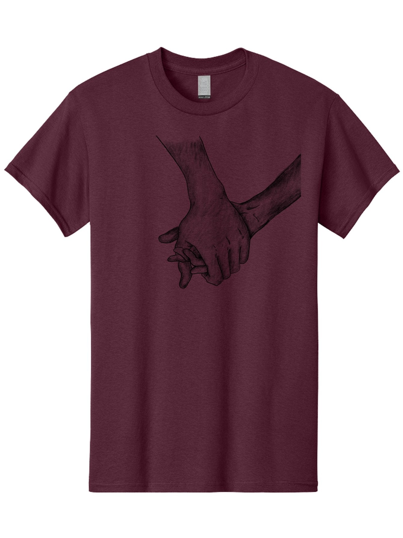 Hands-Holding Men'S Graphic Tee, 100% Cotton, Comfortable Casual Summer Wear, Machine Washable, Hands Holding, Help And Support, Holding Hands, Love And Care, Unity, Togetherness, Connection, Friendship Aac325 10