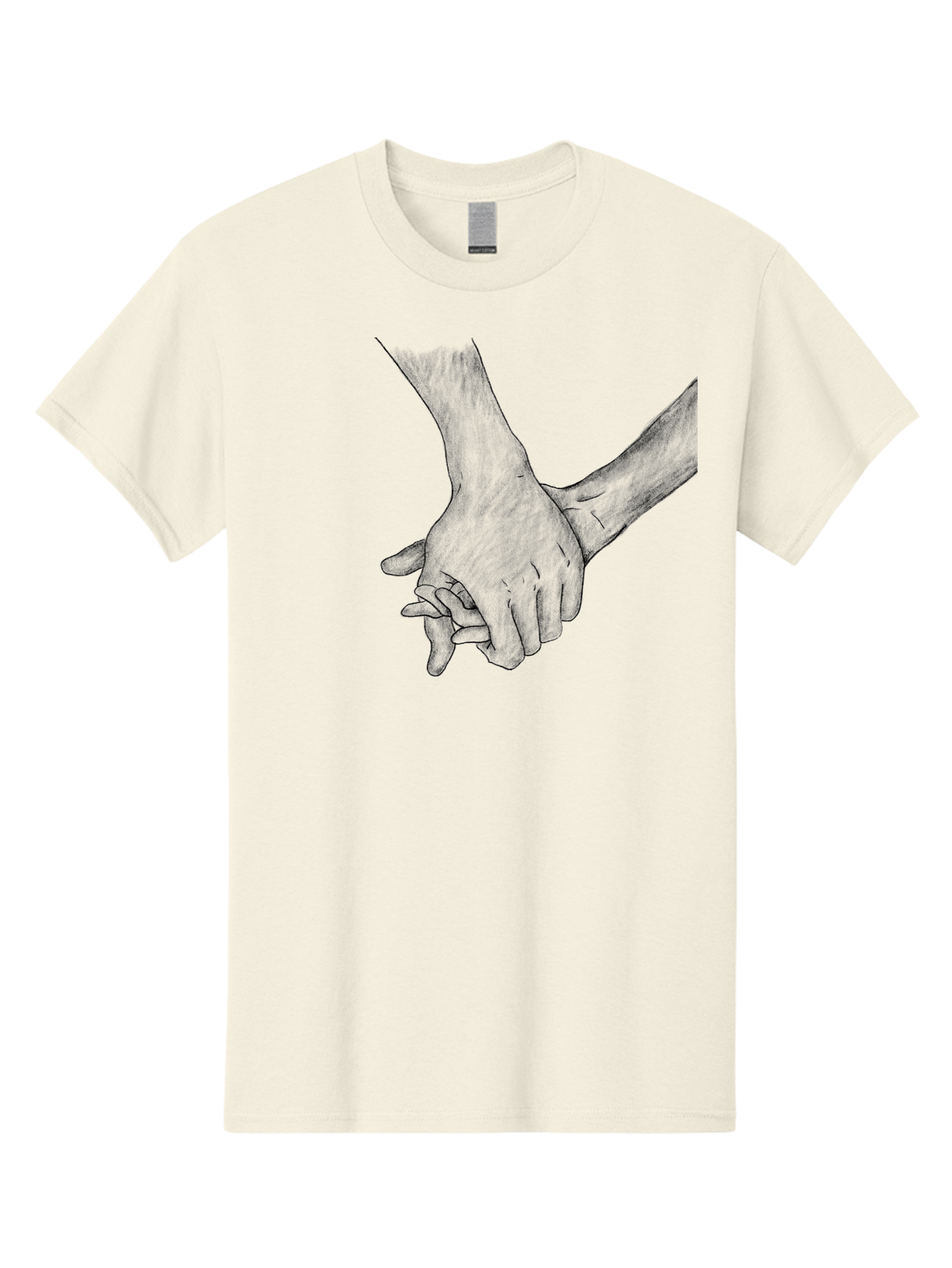 Hands-Holding Men'S Graphic Tee, 100% Cotton, Comfortable Casual Summer Wear, Machine Washable, Hands Holding, Help And Support, Holding Hands, Love And Care, Unity, Togetherness, Connection, Friendship Aac325 19