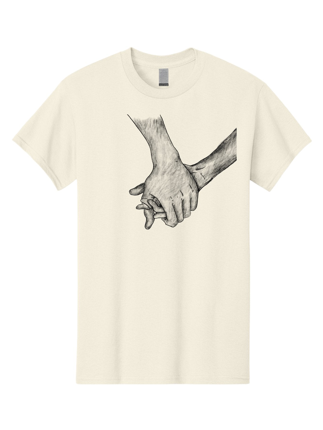 Hands-Holding Men'S Graphic Tee, 100% Cotton, Comfortable Casual Summer Wear, Machine Washable, Hands Holding, Help And Support, Holding Hands, Love And Care, Unity, Togetherness, Connection, Friendship Aac325