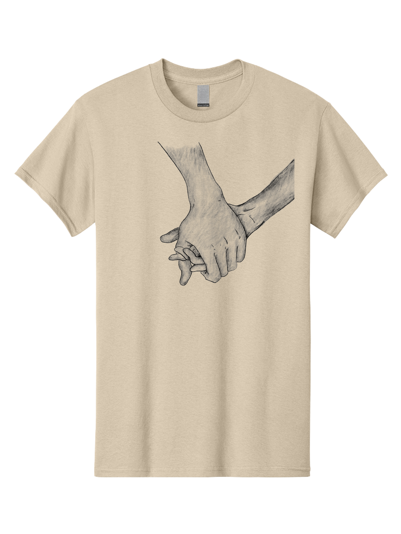 Hands-Holding Men'S Graphic Tee, 100% Cotton, Comfortable Casual Summer Wear, Machine Washable, Hands Holding, Help And Support, Holding Hands, Love And Care, Unity, Togetherness, Connection, Friendship Aac325 17