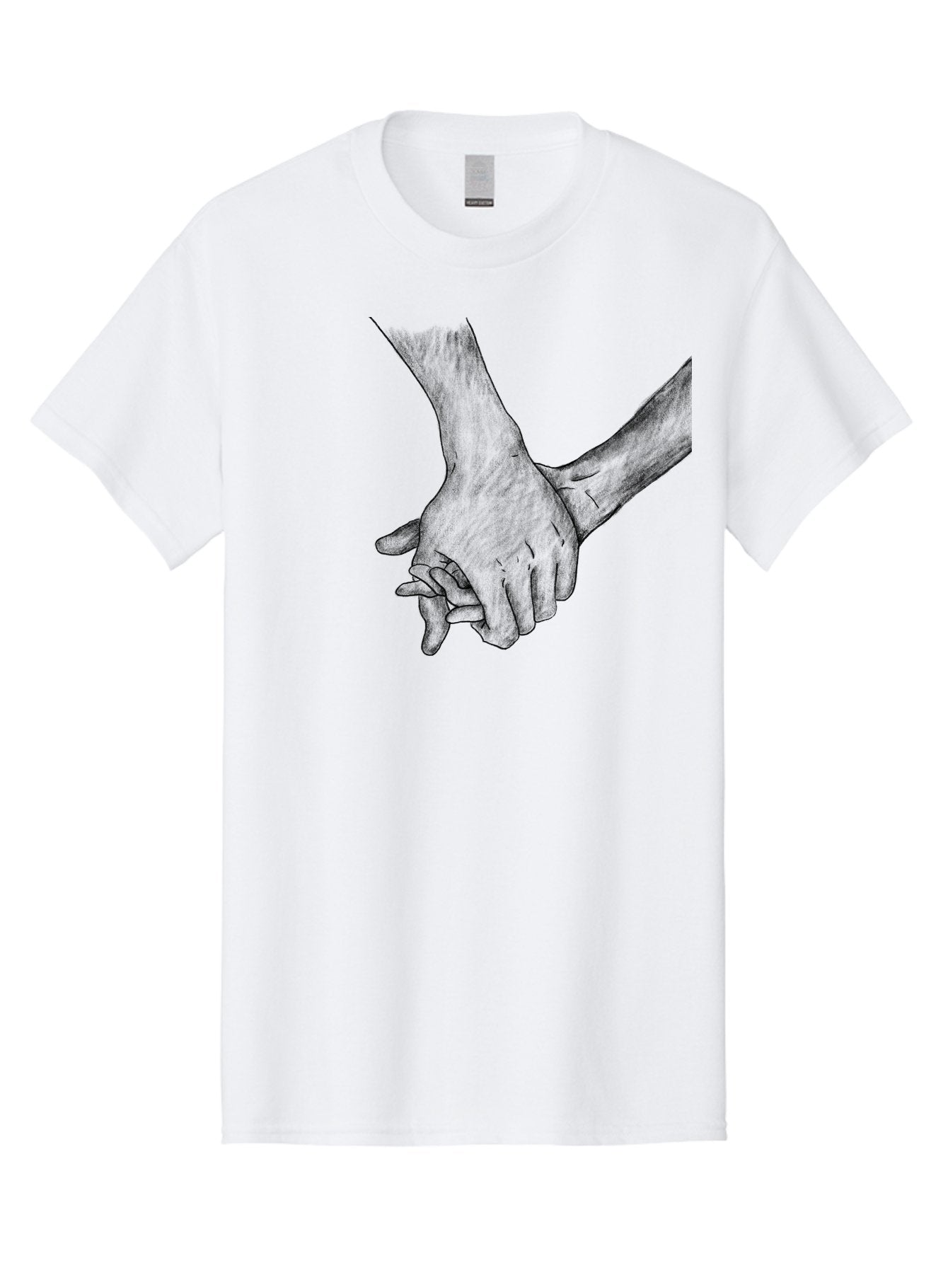Hands-Holding Men'S Graphic Tee, 100% Cotton, Comfortable Casual Summer Wear, Machine Washable, Hands Holding, Help And Support, Holding Hands, Love And Care, Unity, Togetherness, Connection, Friendship Aac325 6
