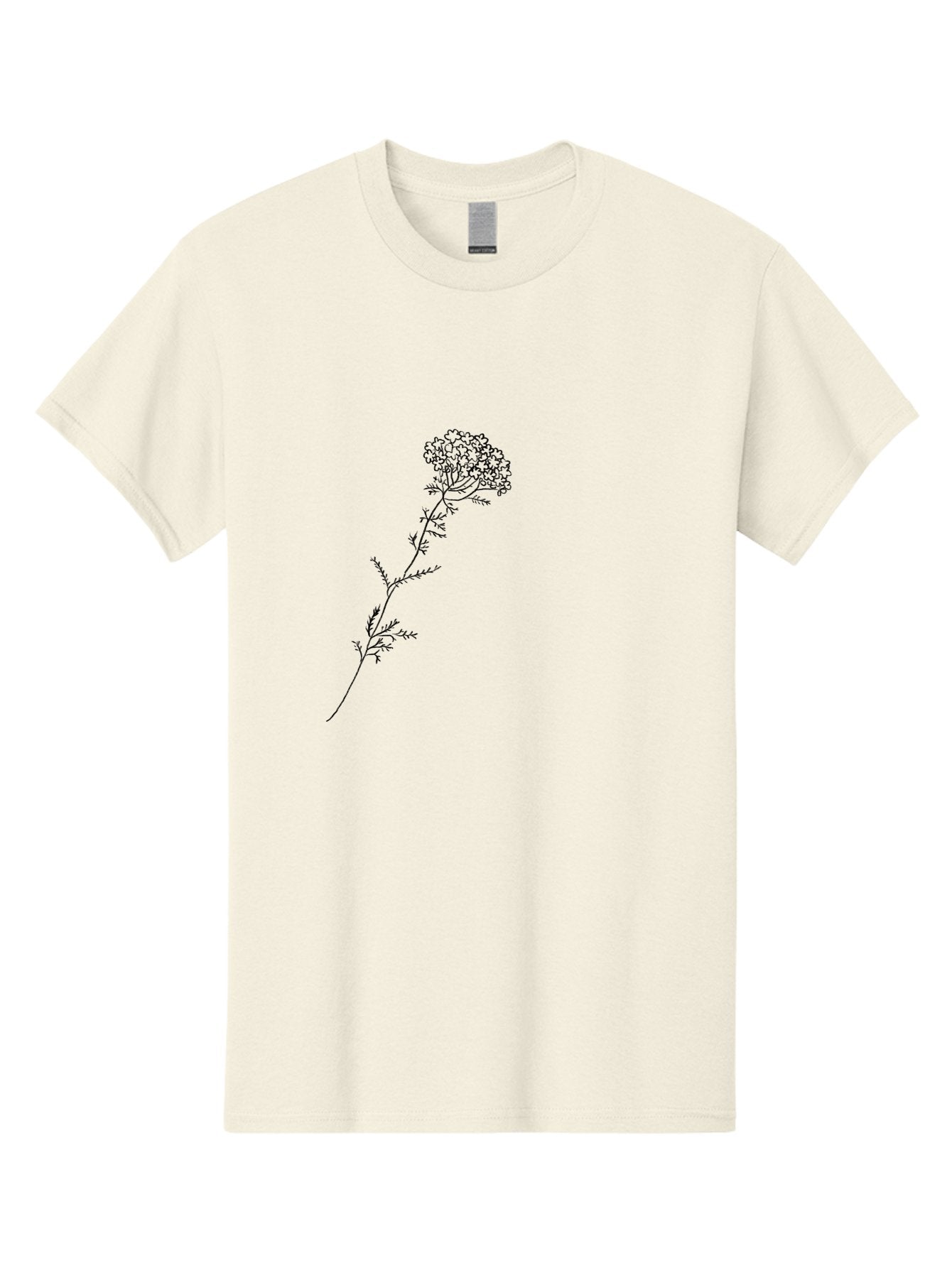 Hemlock Men'S Graphic Tee, 100% Cotton, Comfortable Casual Summer Wear, Machine Washable, Queen Anne'S Lace, Wildflower, Delicate Petals, Intricate Details, Simple Line Art, Minimalist Design, Floral Motif, Whimsical Style, Elegant Simplicity Aac326 11