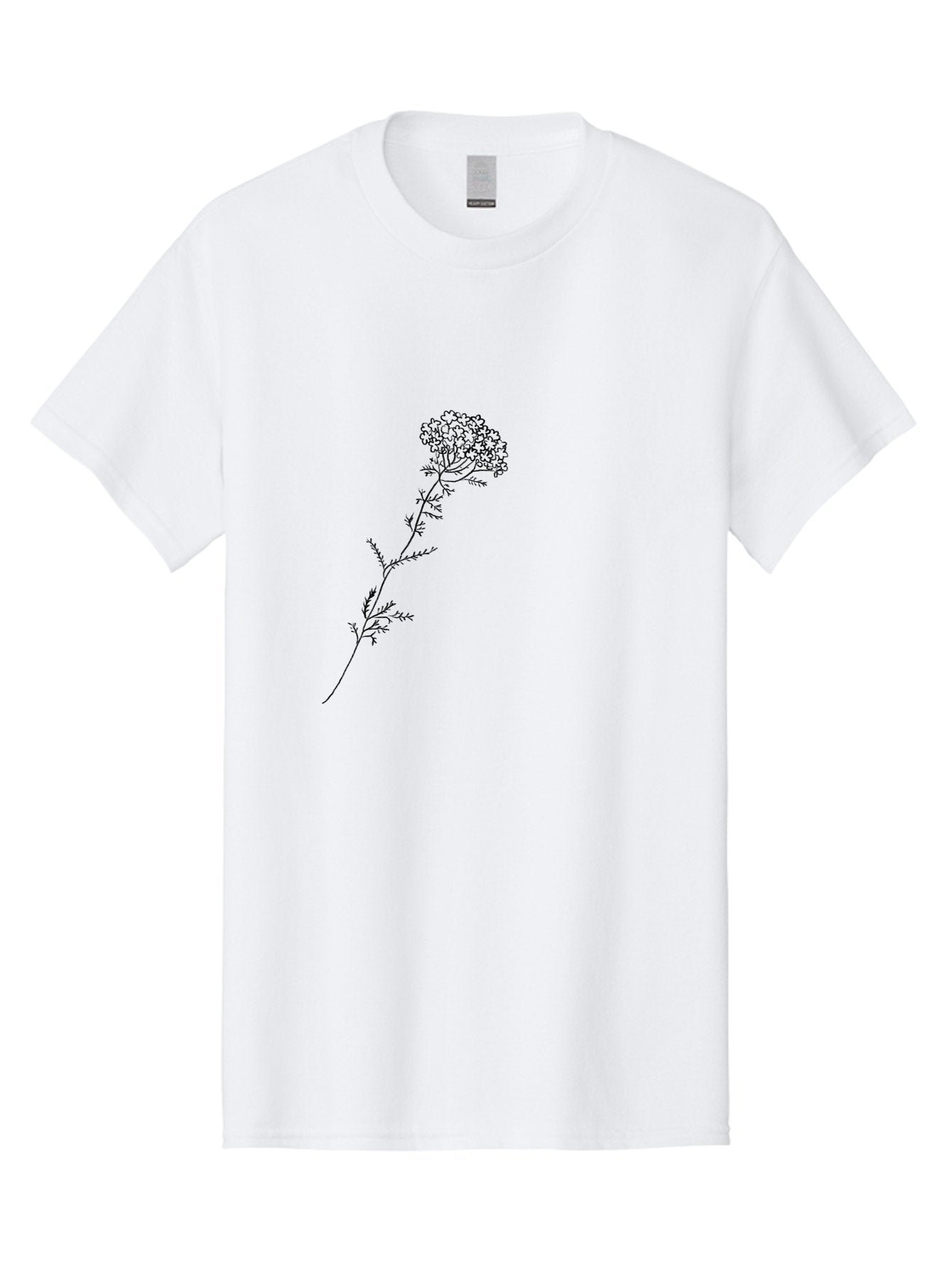 Hemlock Men'S Graphic Tee, 100% Cotton, Comfortable Casual Summer Wear, Machine Washable, Queen Anne'S Lace, Wildflower, Delicate Petals, Intricate Details, Simple Line Art, Minimalist Design, Floral Motif, Whimsical Style, Elegant Simplicity Aac326 7