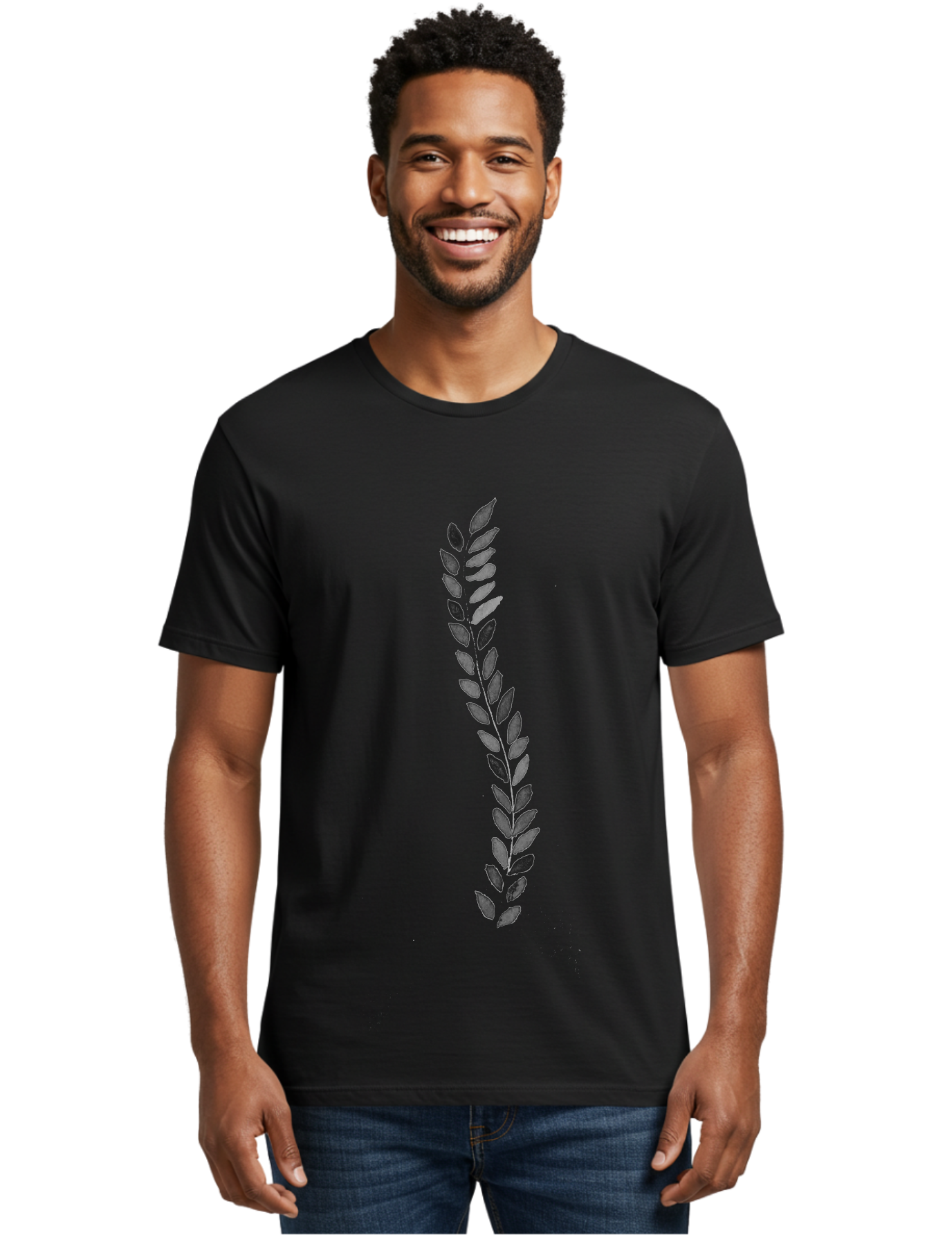 Indigo-Leaves Men'S Graphic Tee, 100% Cotton, Comfortable Casual Summer Wear, Machine Washable, Purple Leaves, Floral Design, Leaf Pattern, Artistic Foliage, Elegant Graphics, Nature-Inspired Art, Purple And Black Leaves Aac327 24